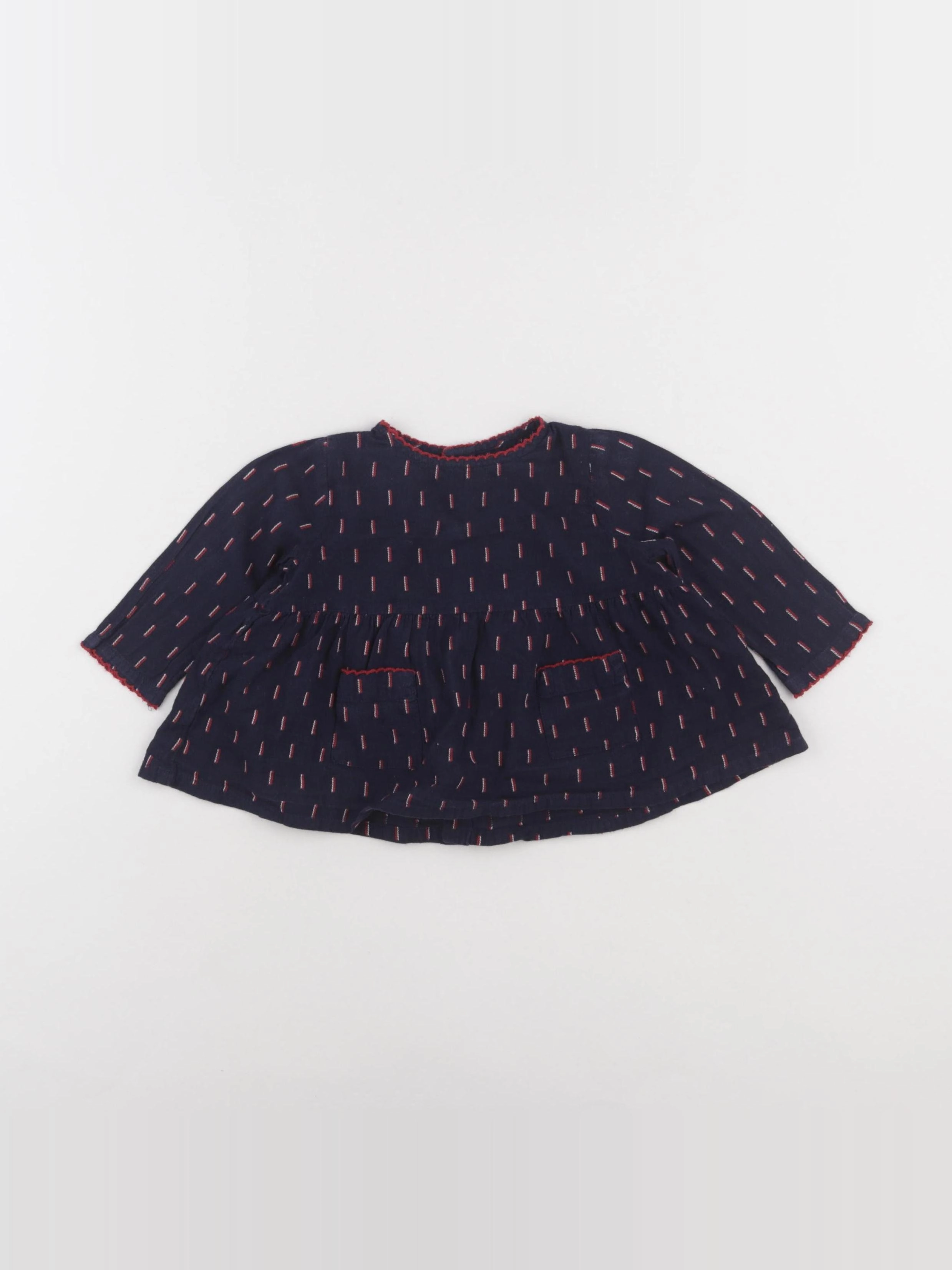 Boutchou - blouse bleu - 6 mois