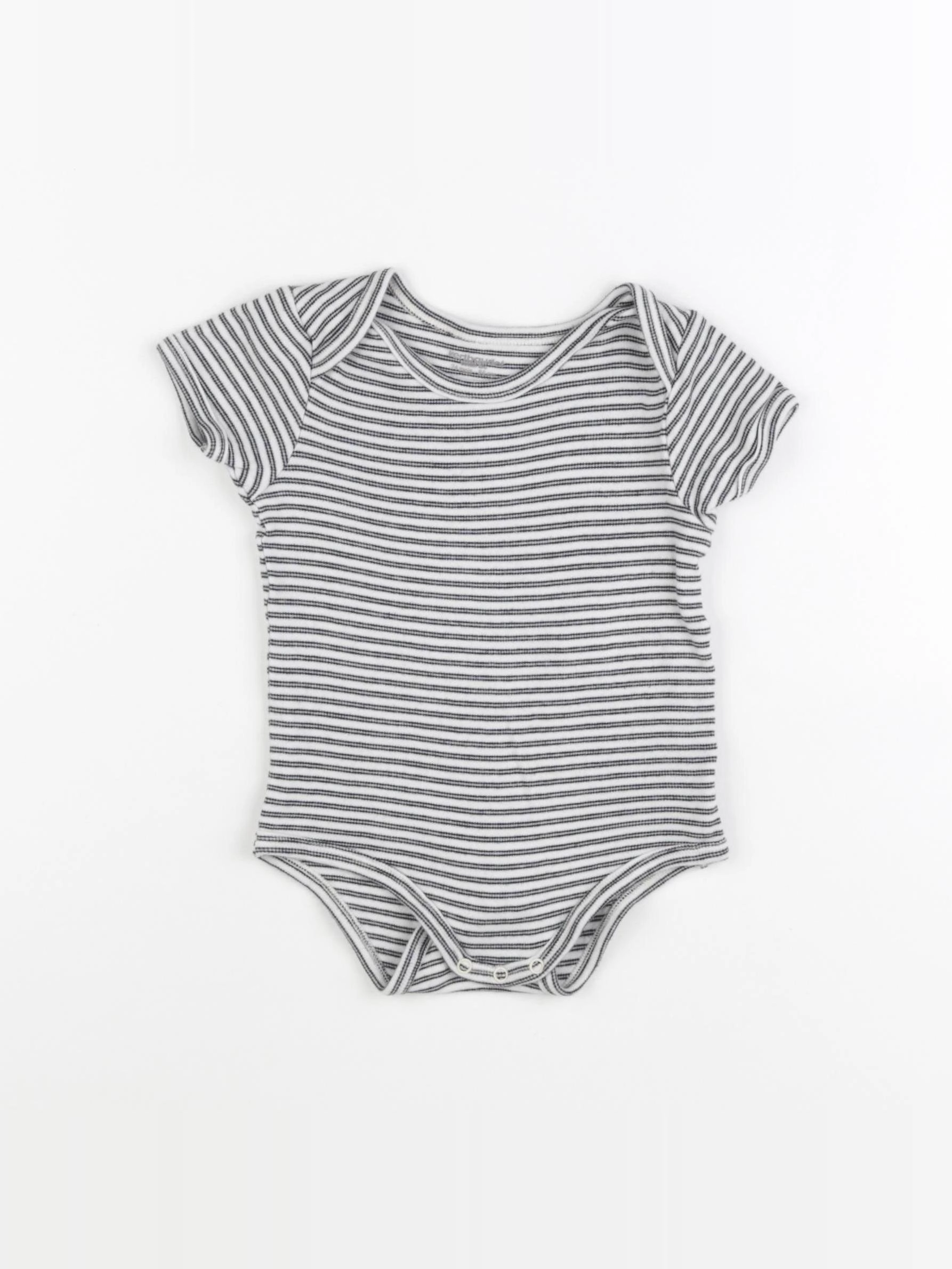 Vertbaudet - body blanc, bleu - 24 mois