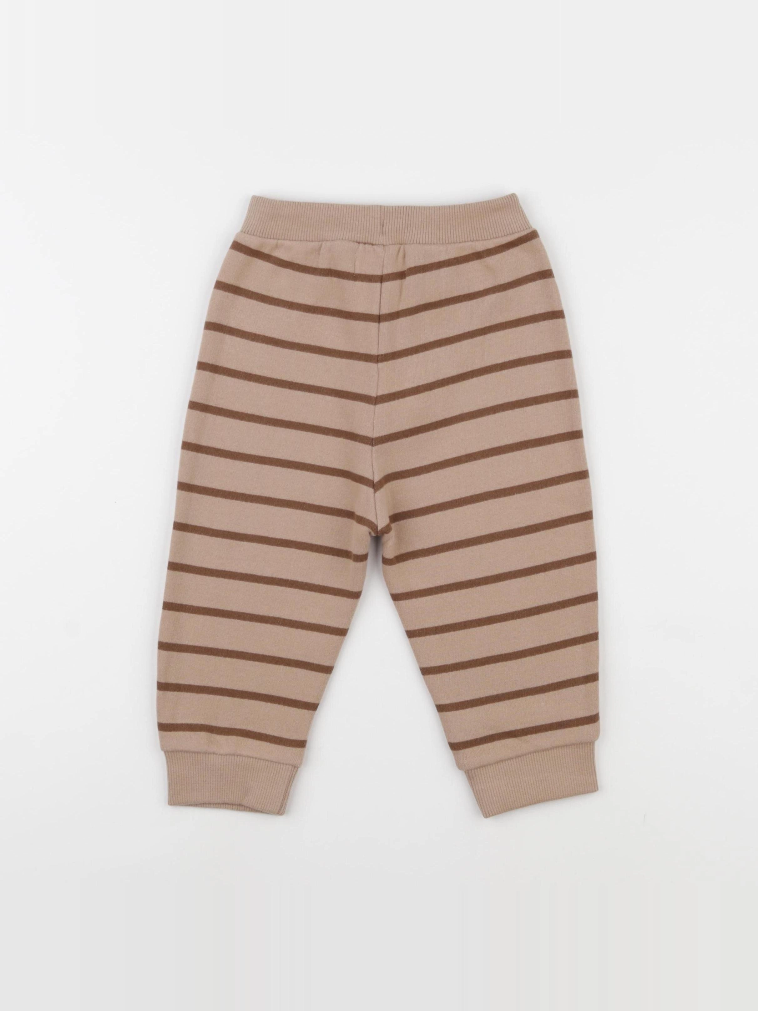 Wander & Wonder - Jogging rayé marron - 3/6 mois