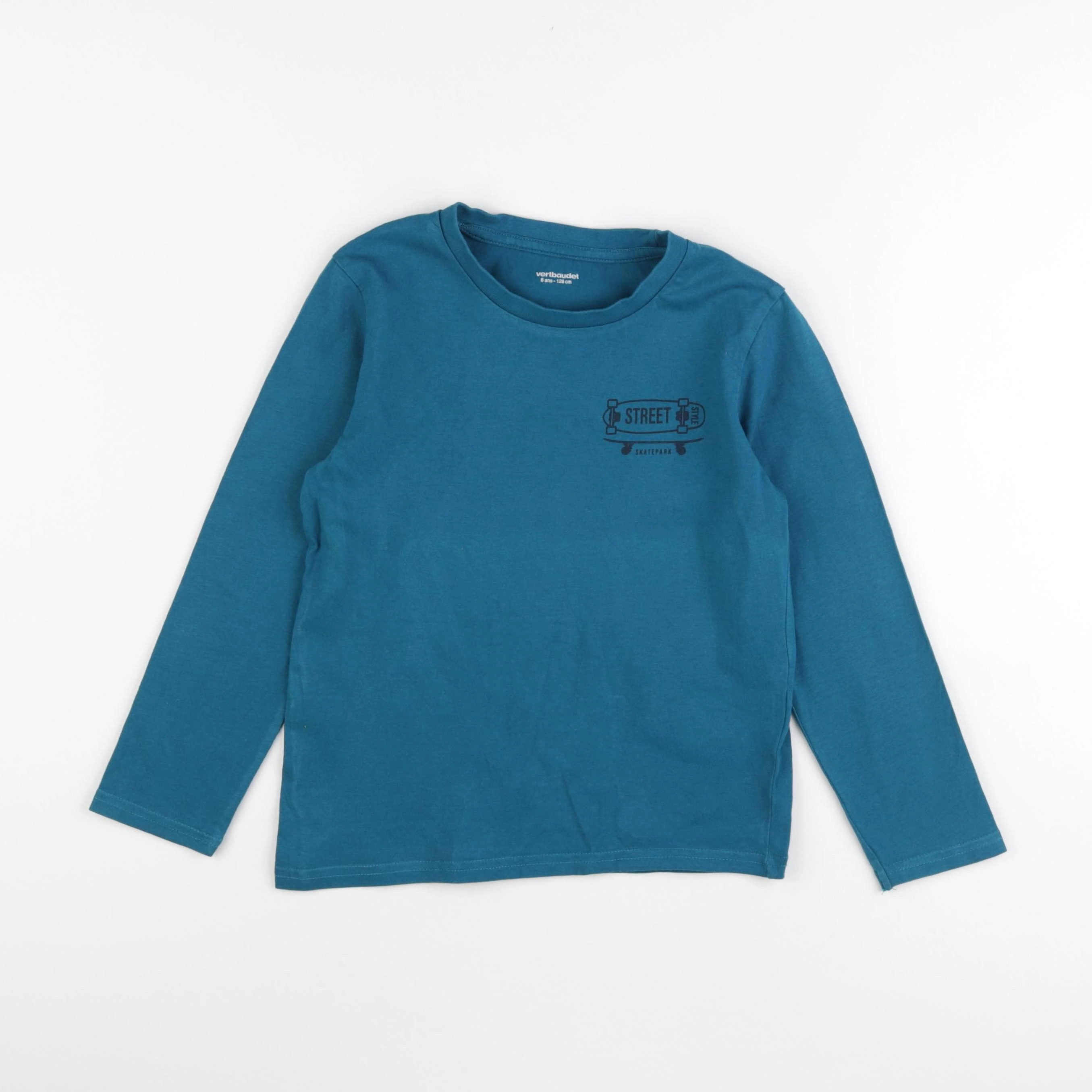 Vertbaudet - tee-shirt vert - 8 ans