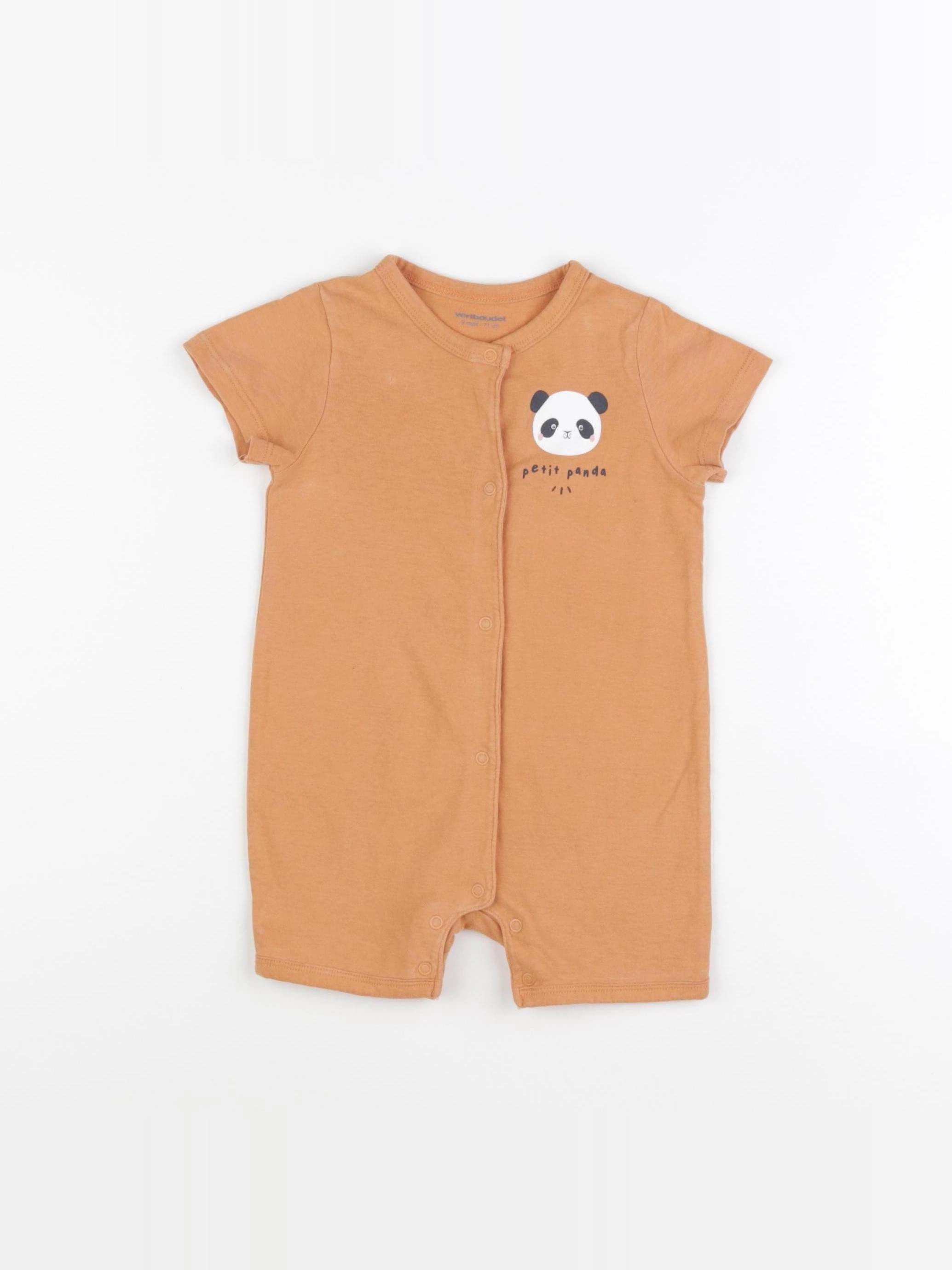 Vertbaudet - combinaison orange - 9 mois