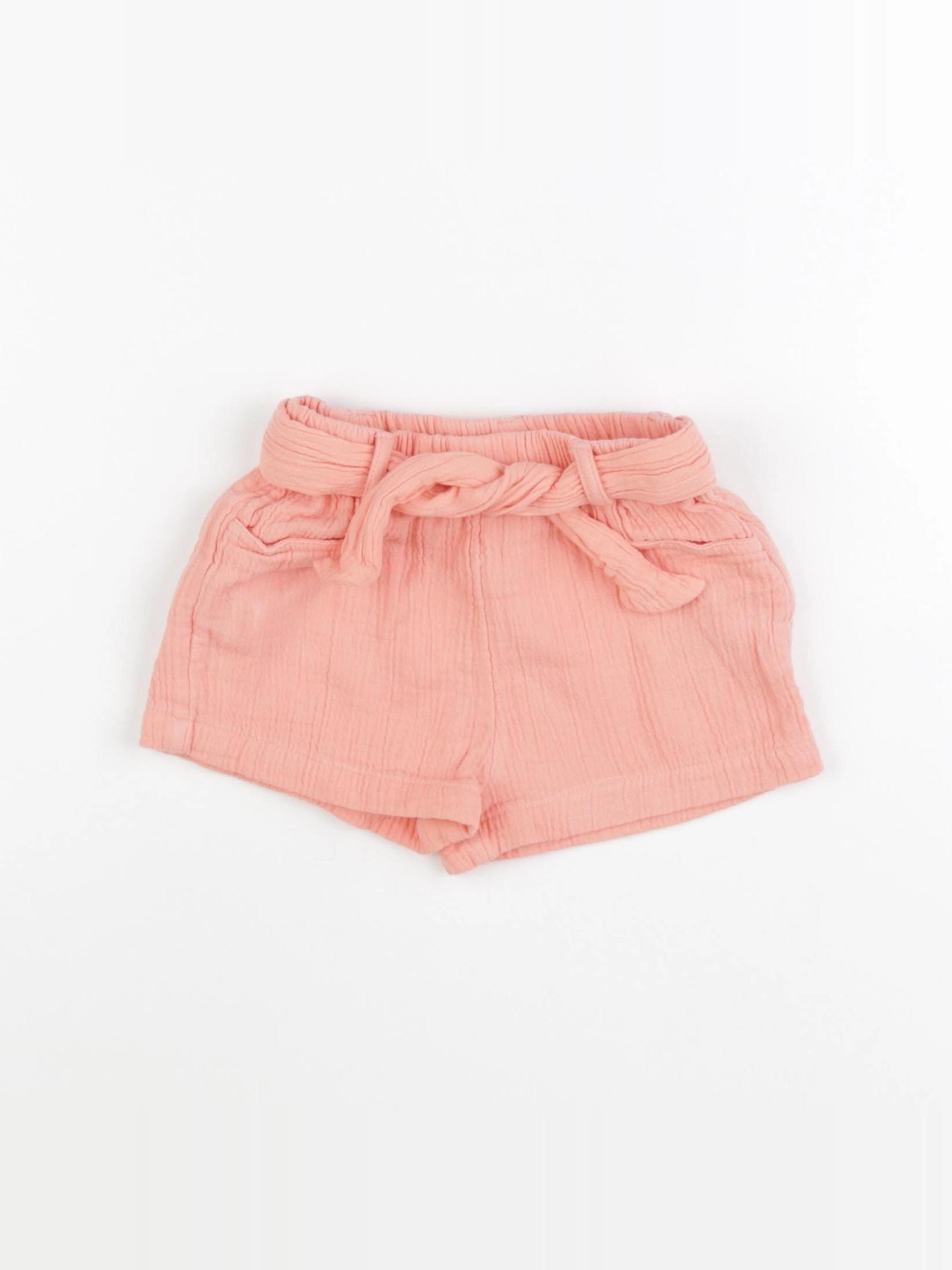 Vertbaudet - short rose, orange - 12 mois