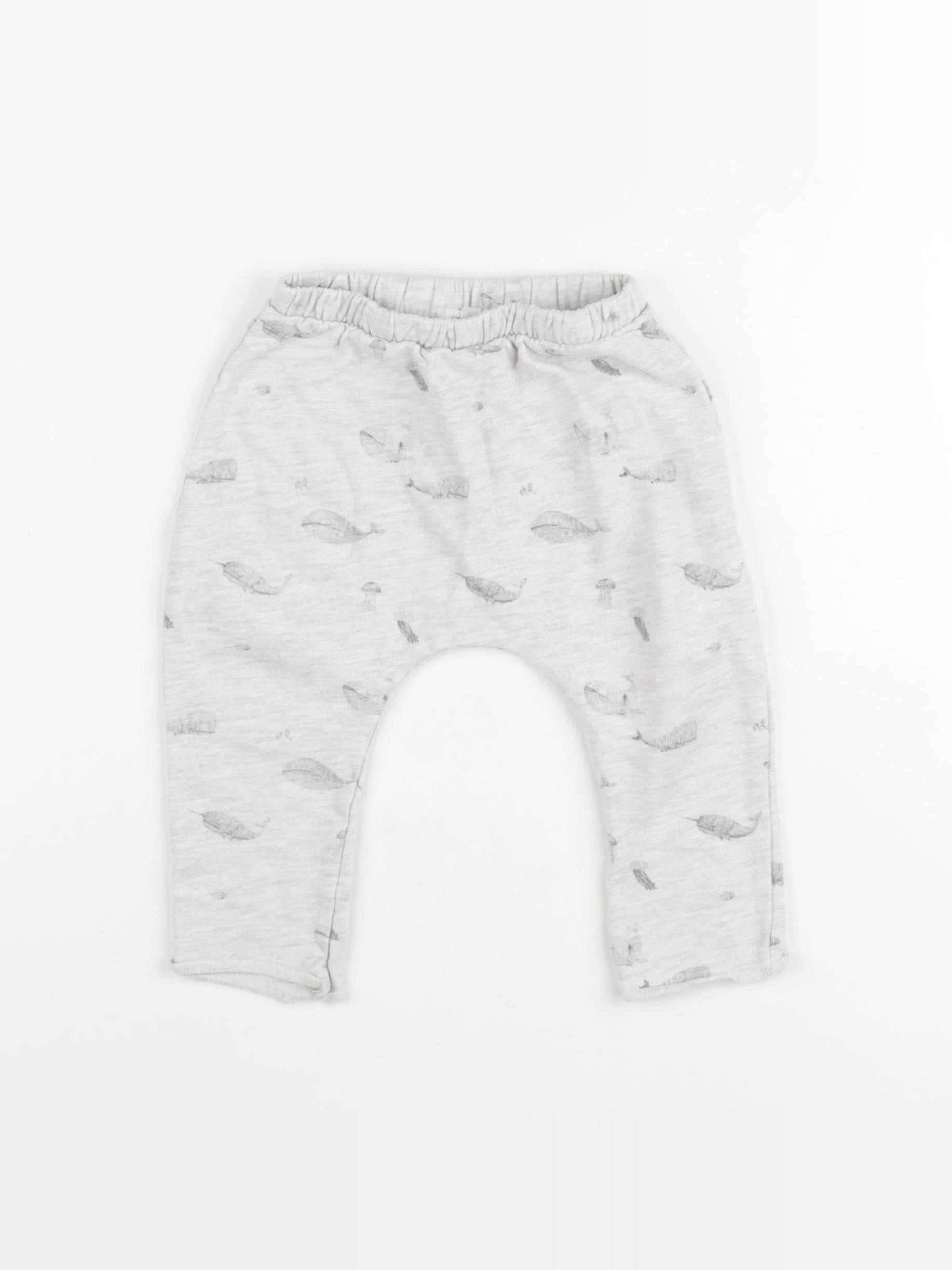 Vertbaudet - sarouel gris - 9 mois