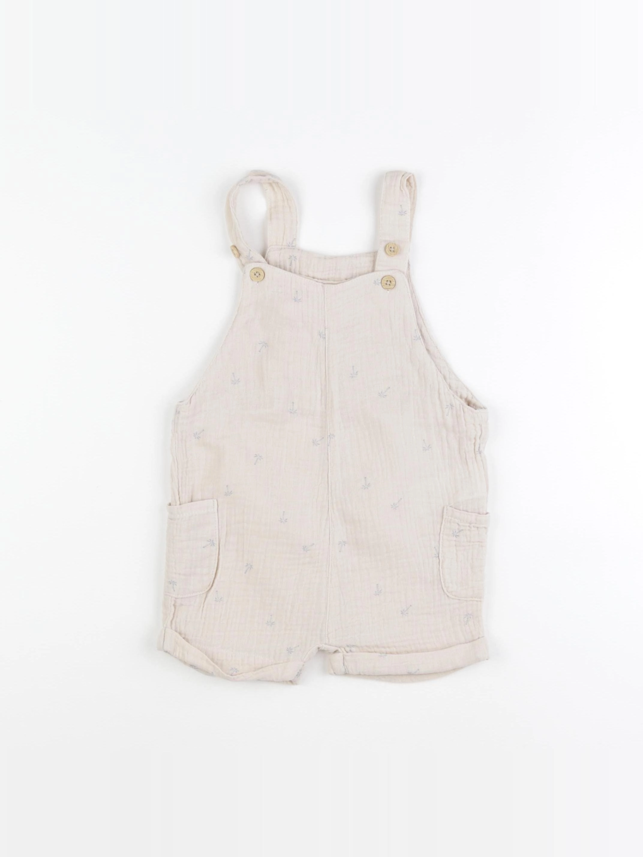 Vertbaudet - salopette beige - 24 mois