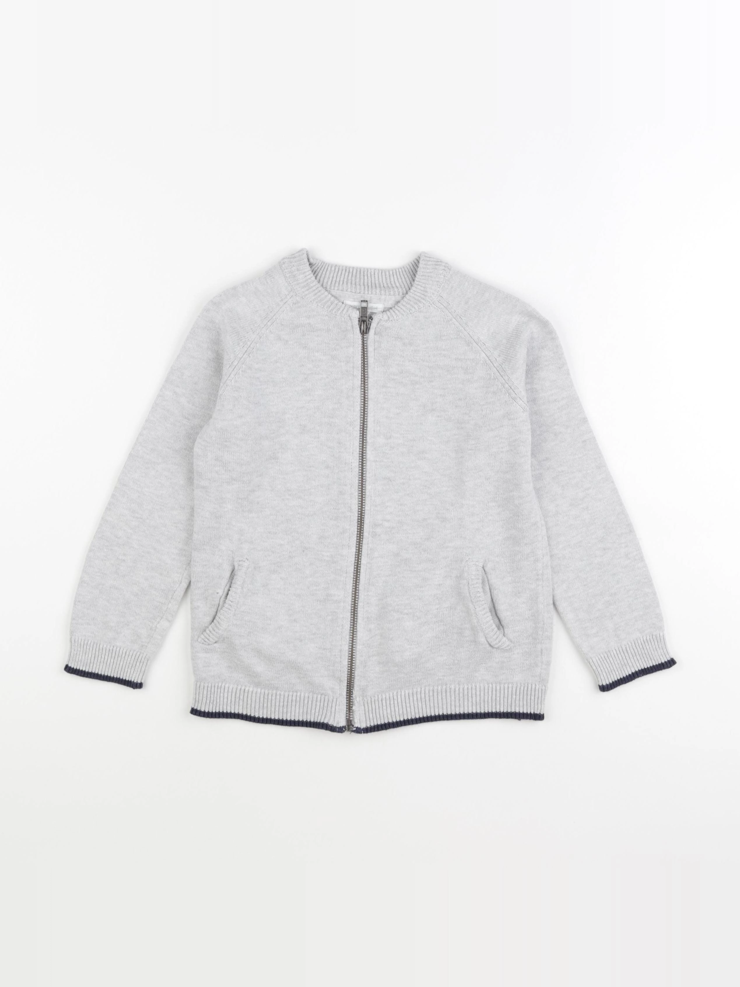 Vertbaudet - pull gris - 6 ans