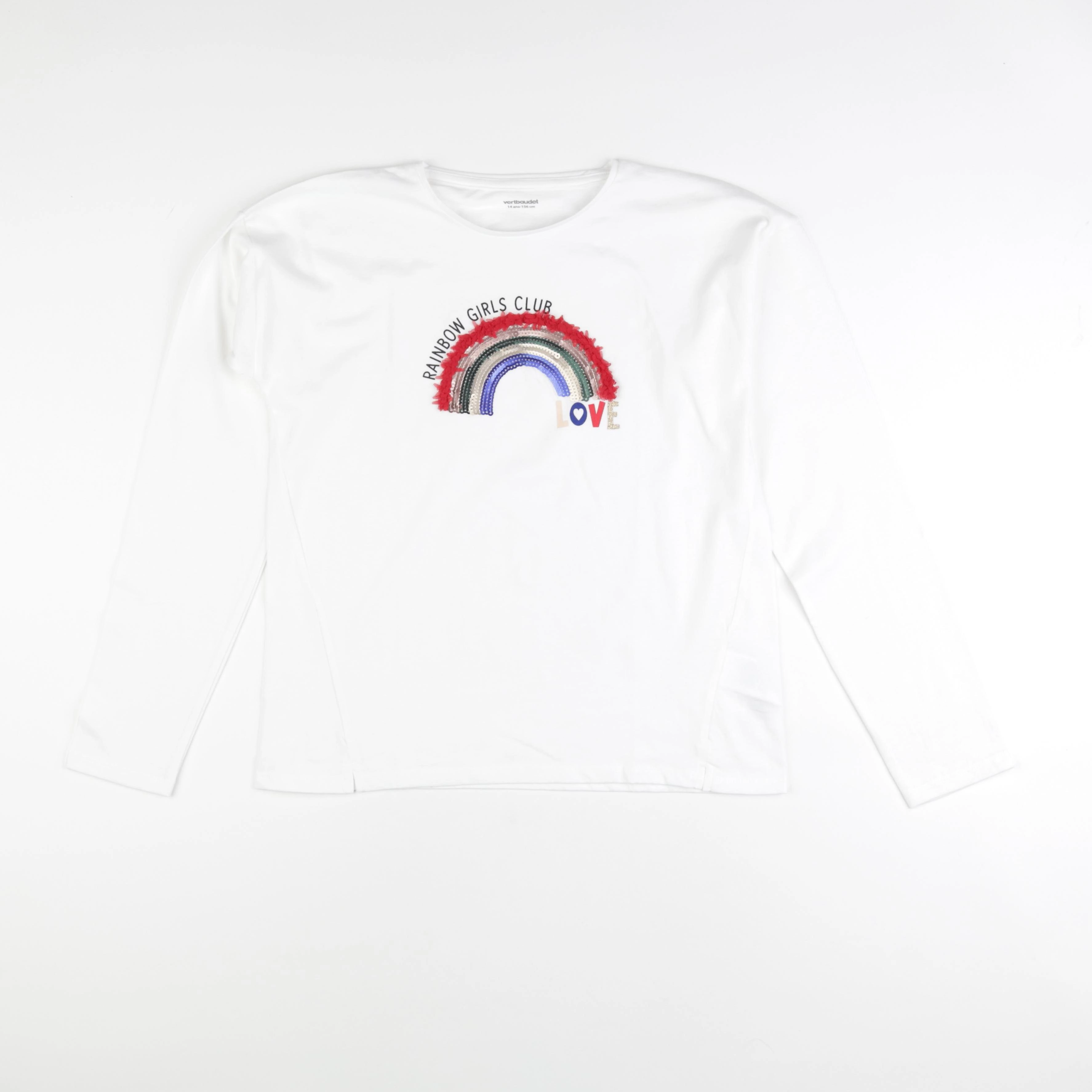 Vertbaudet - tee-shirt blanc - 14 ans