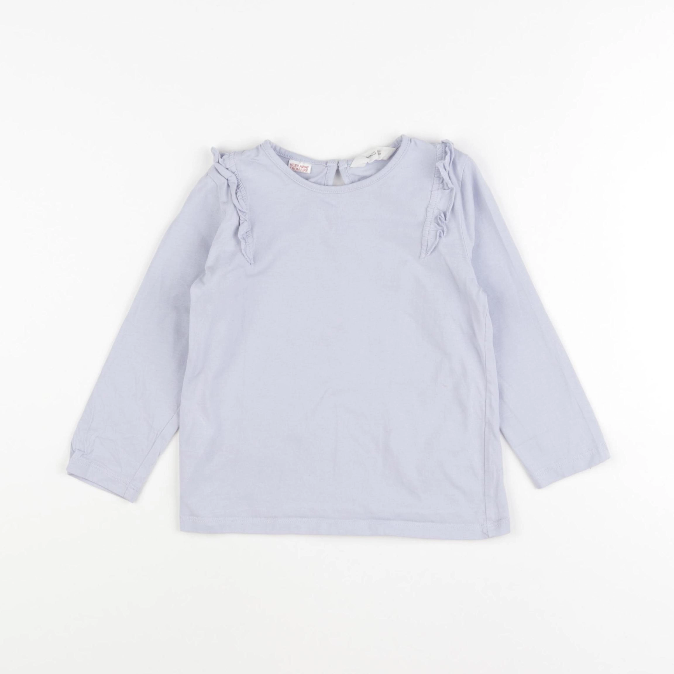 Mango - tee-shirt bleu - 2/3 ans