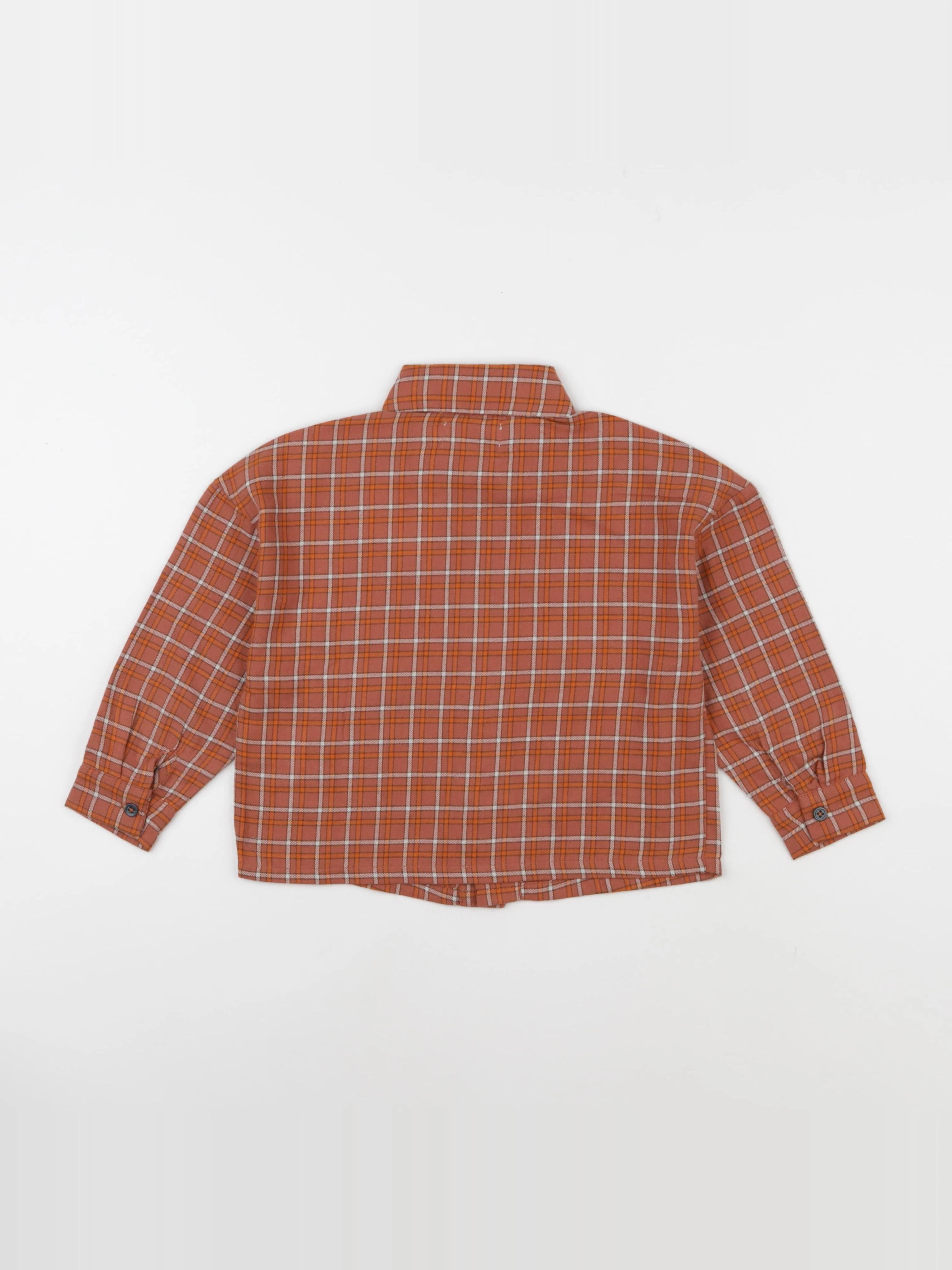 Wander & Wonder - Chemise carreaux orange - 7/8 ans