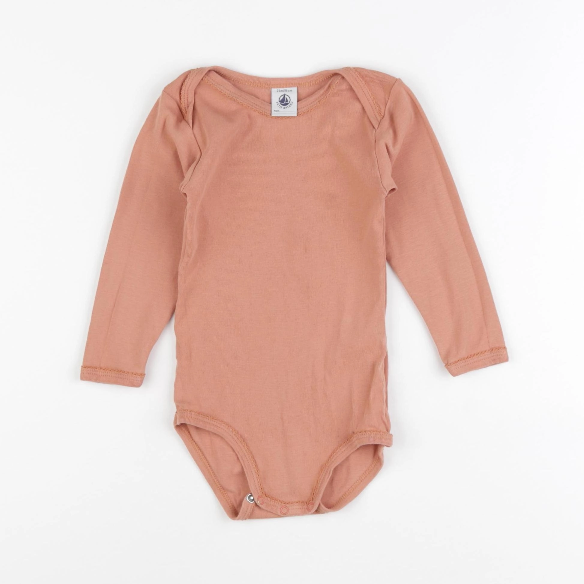 Petit Bateau - body marron - 24 mois