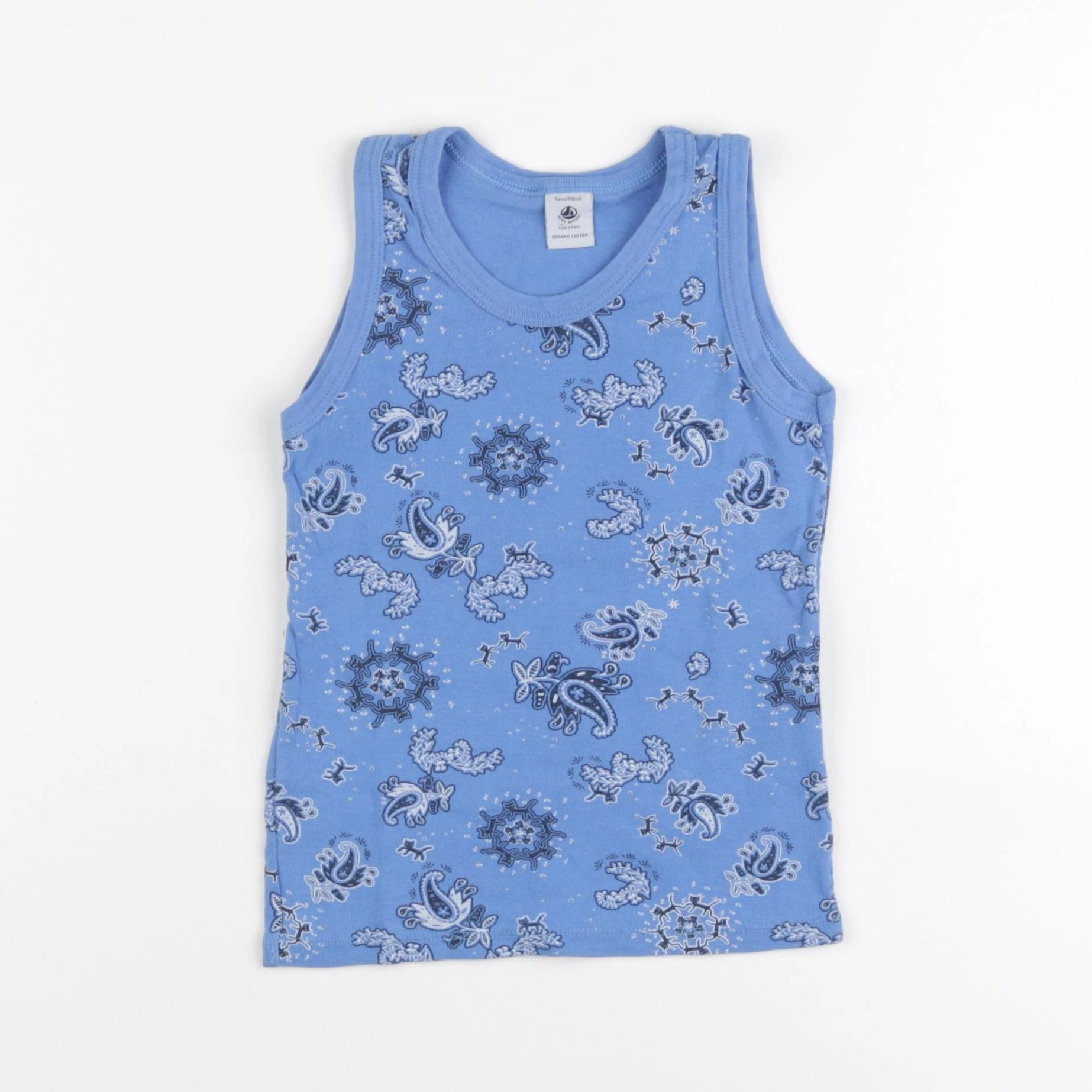 Petit Bateau - maillot de corps bleu - 5 ans