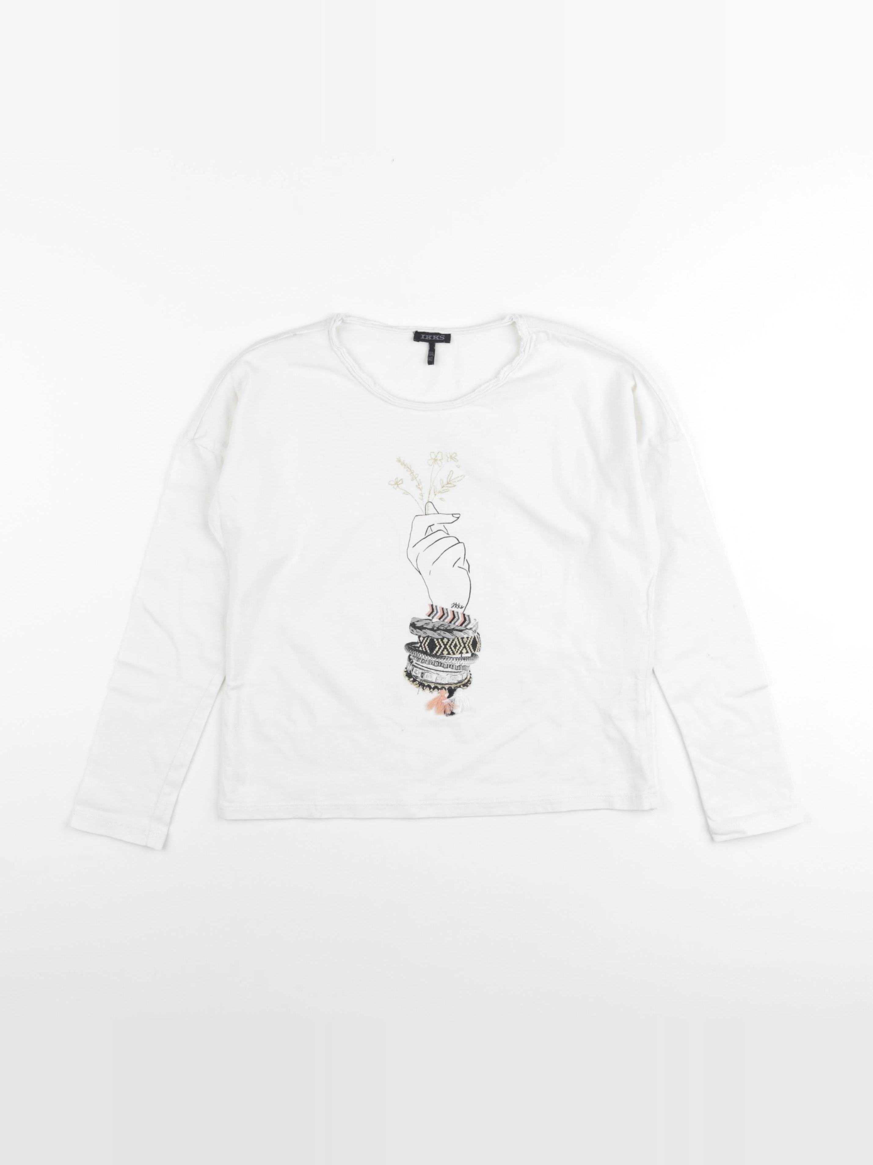 IKKS - tee-shirt blanc - 10 ans