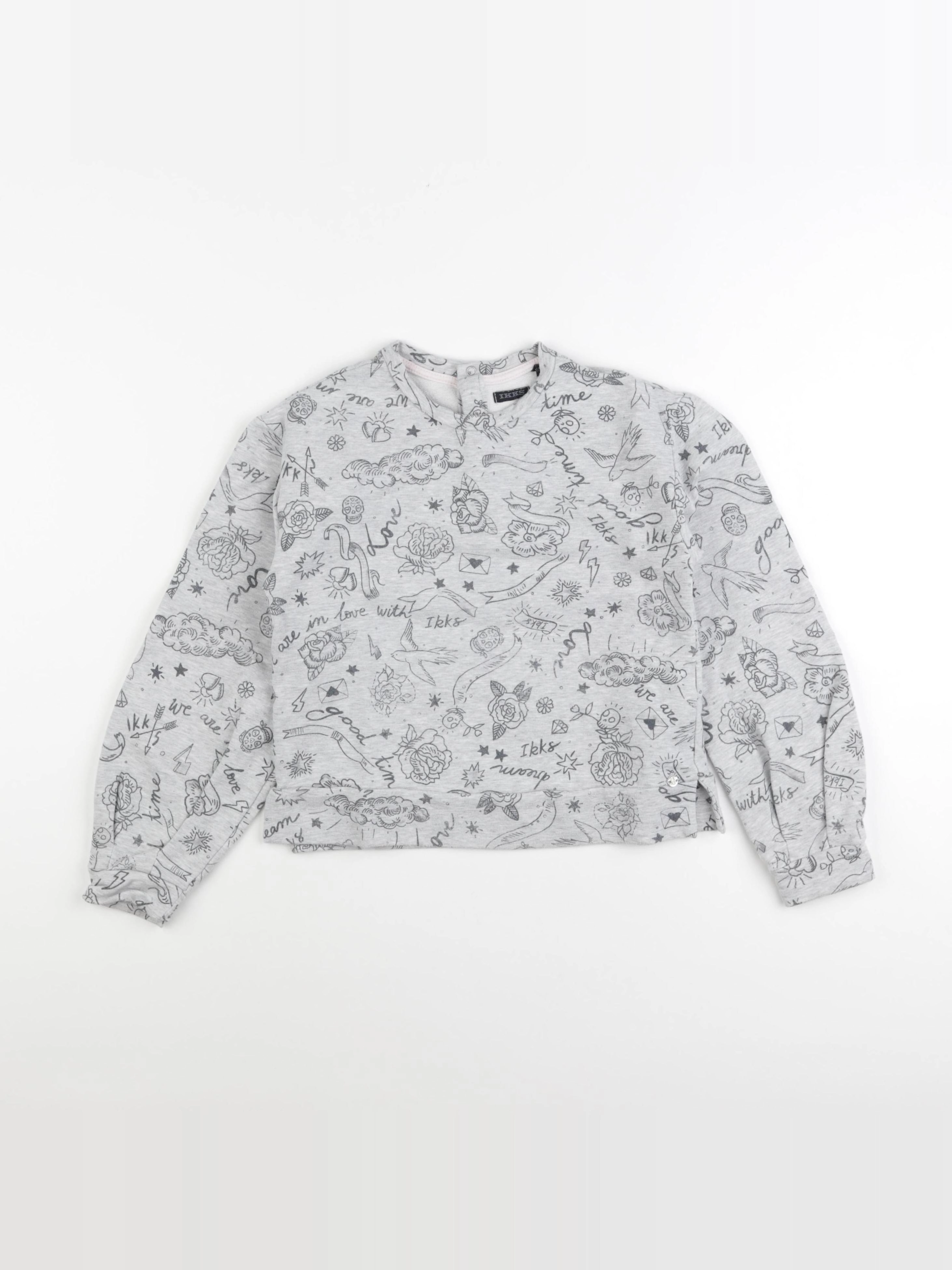 IKKS - sweat gris - 10 ans