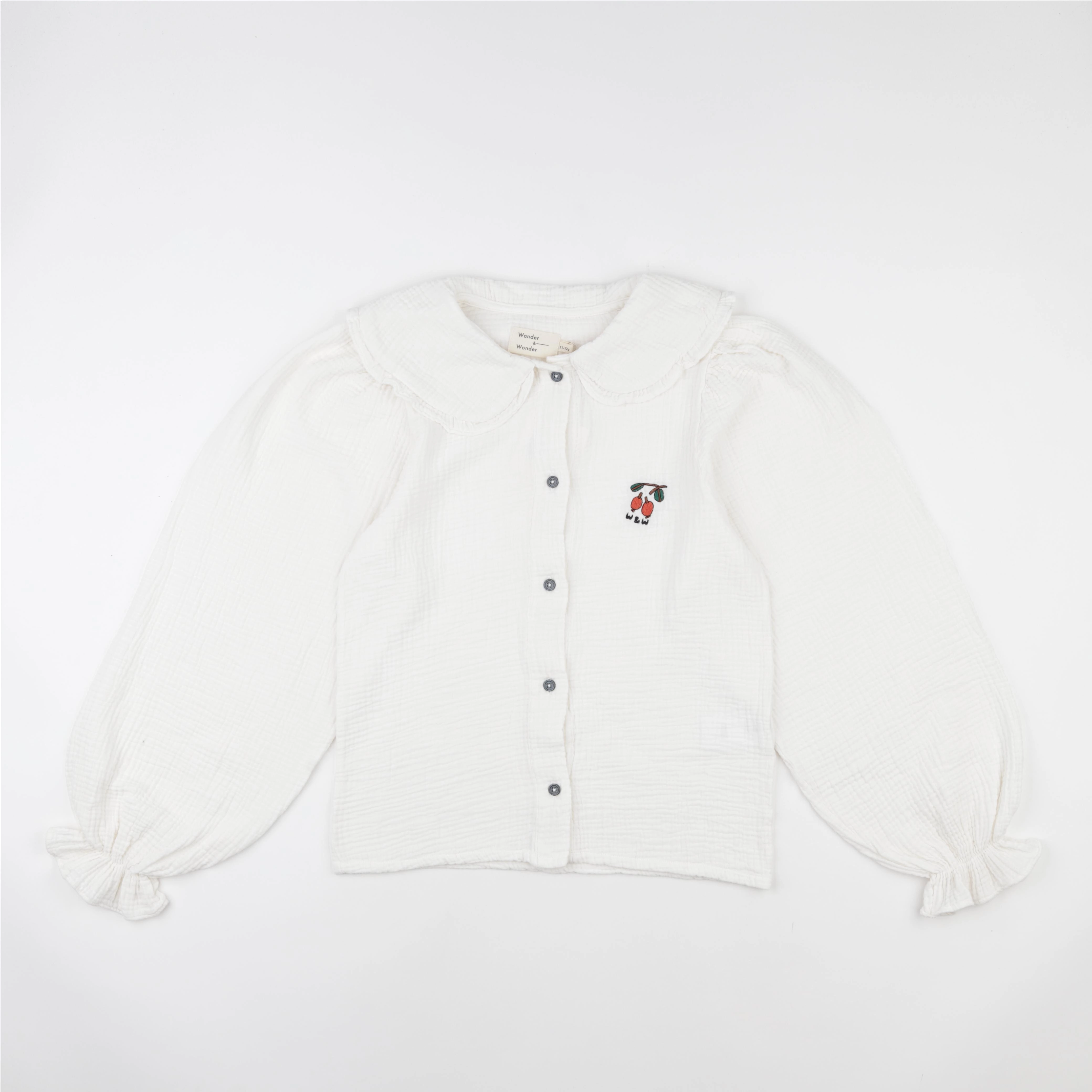 Wander & Wonder - Blouse Peter Pan blanc - 11/12 ans