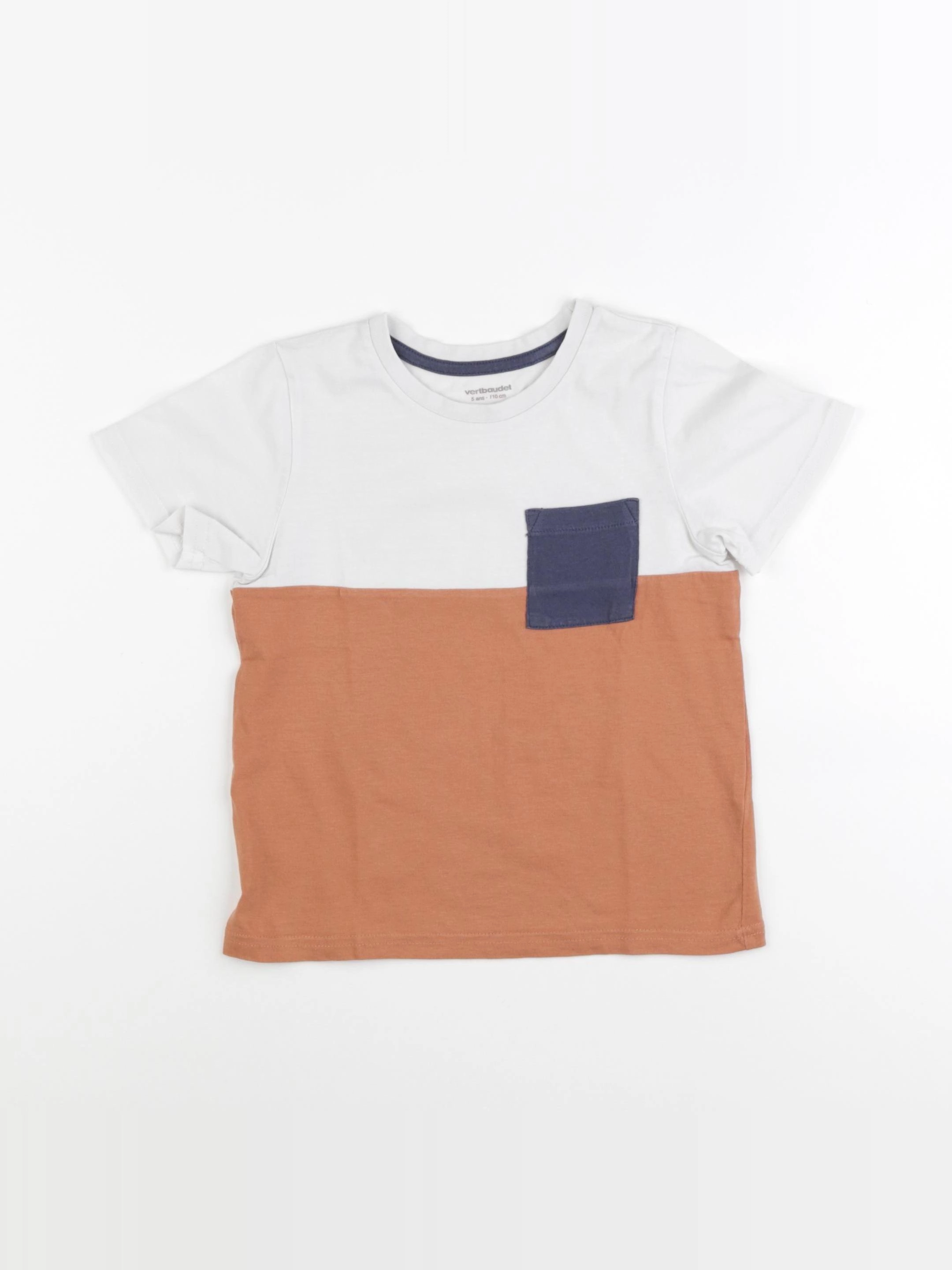 Vertbaudet - tee-shirt beige - 5 ans