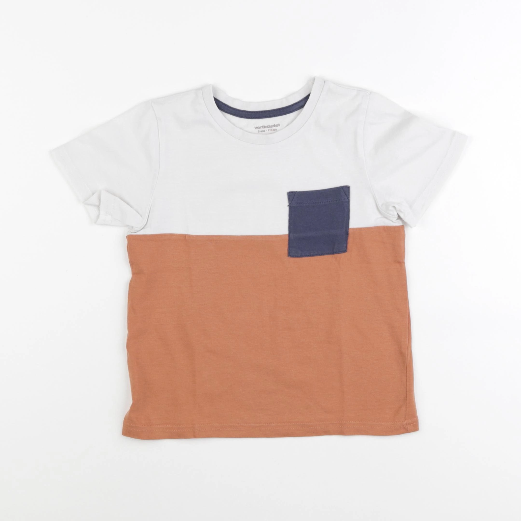 Vertbaudet - tee-shirt beige - 5 ans