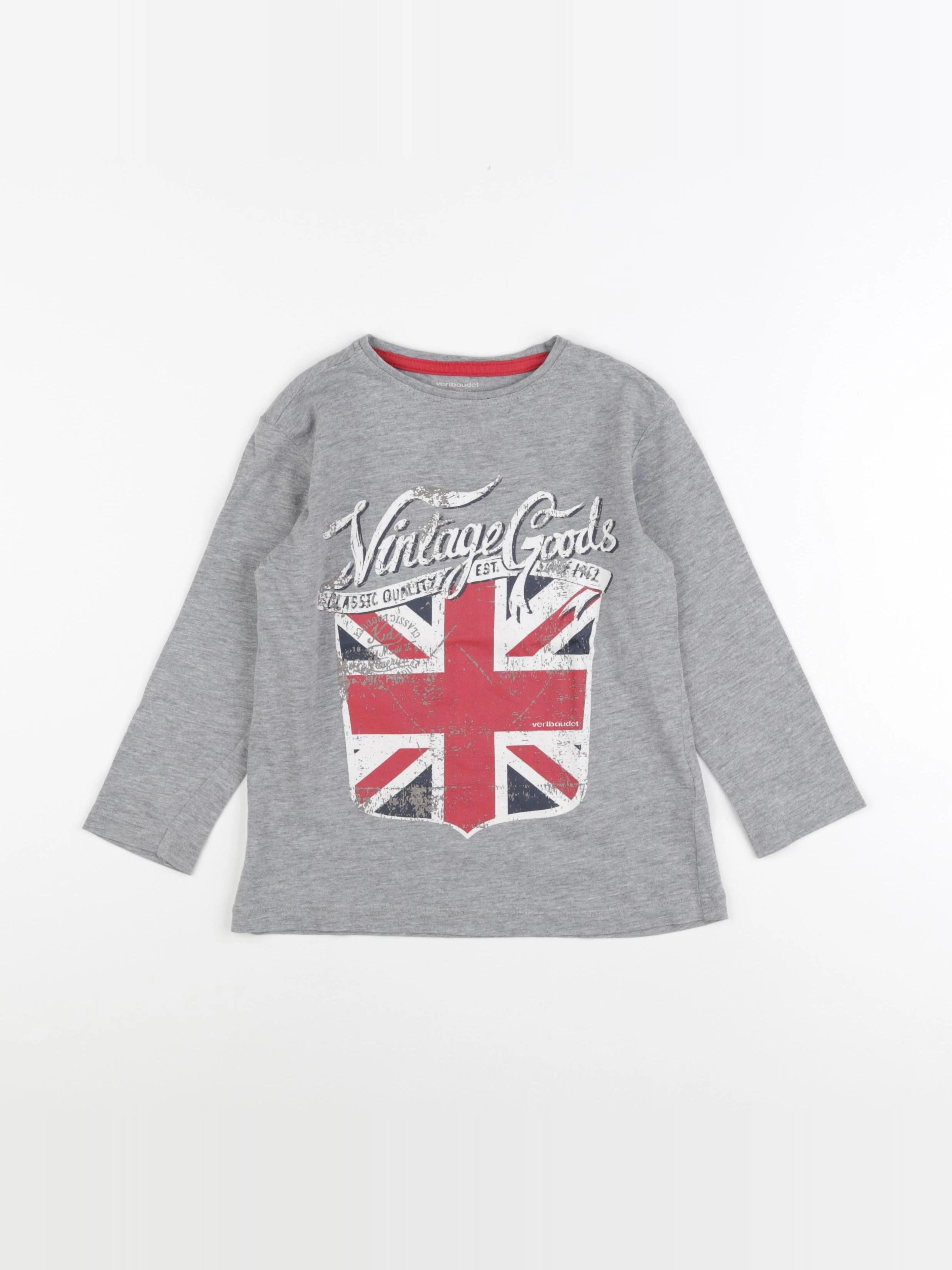 Vertbaudet - tee-shirt gris - 5 ans