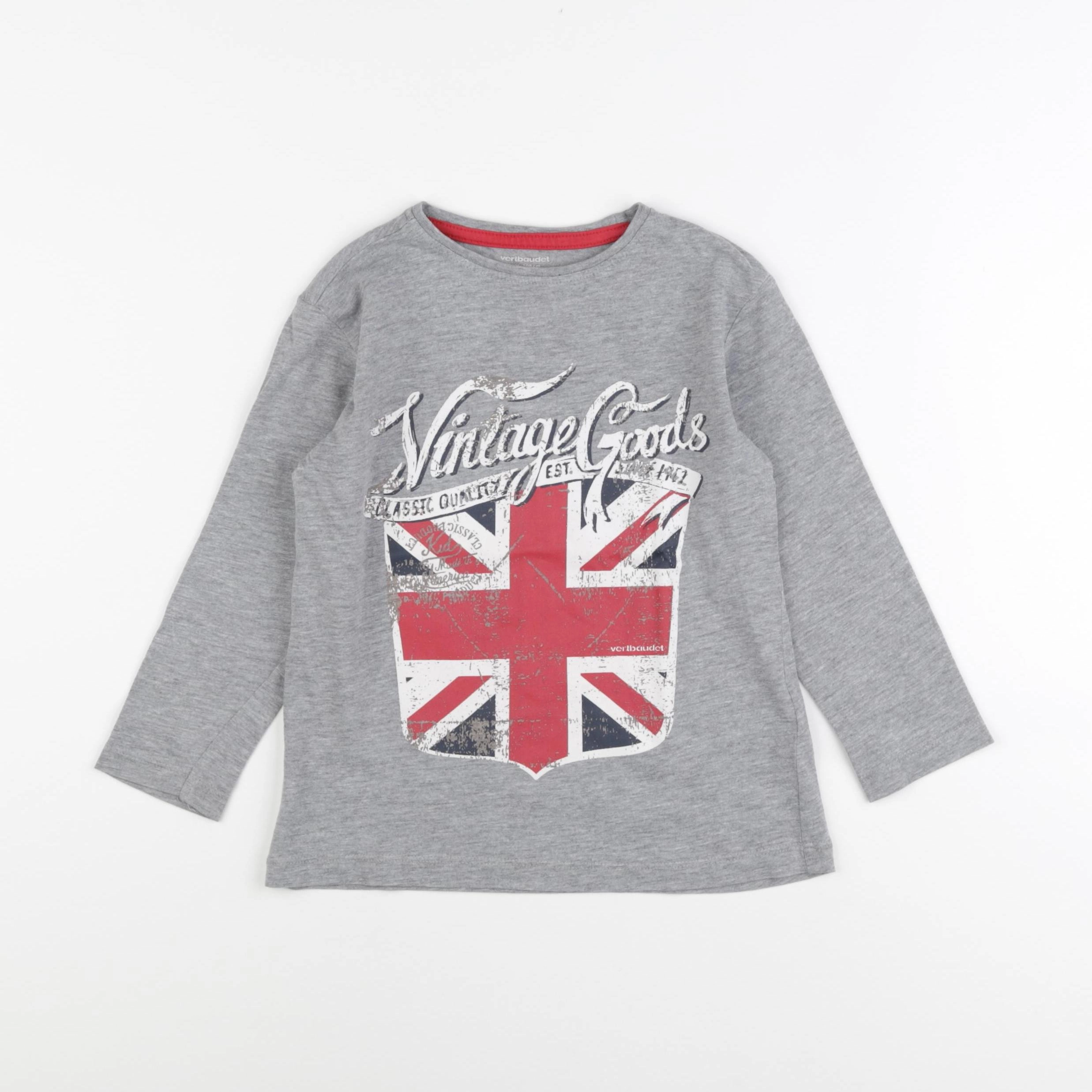 Vertbaudet - tee-shirt gris - 5 ans