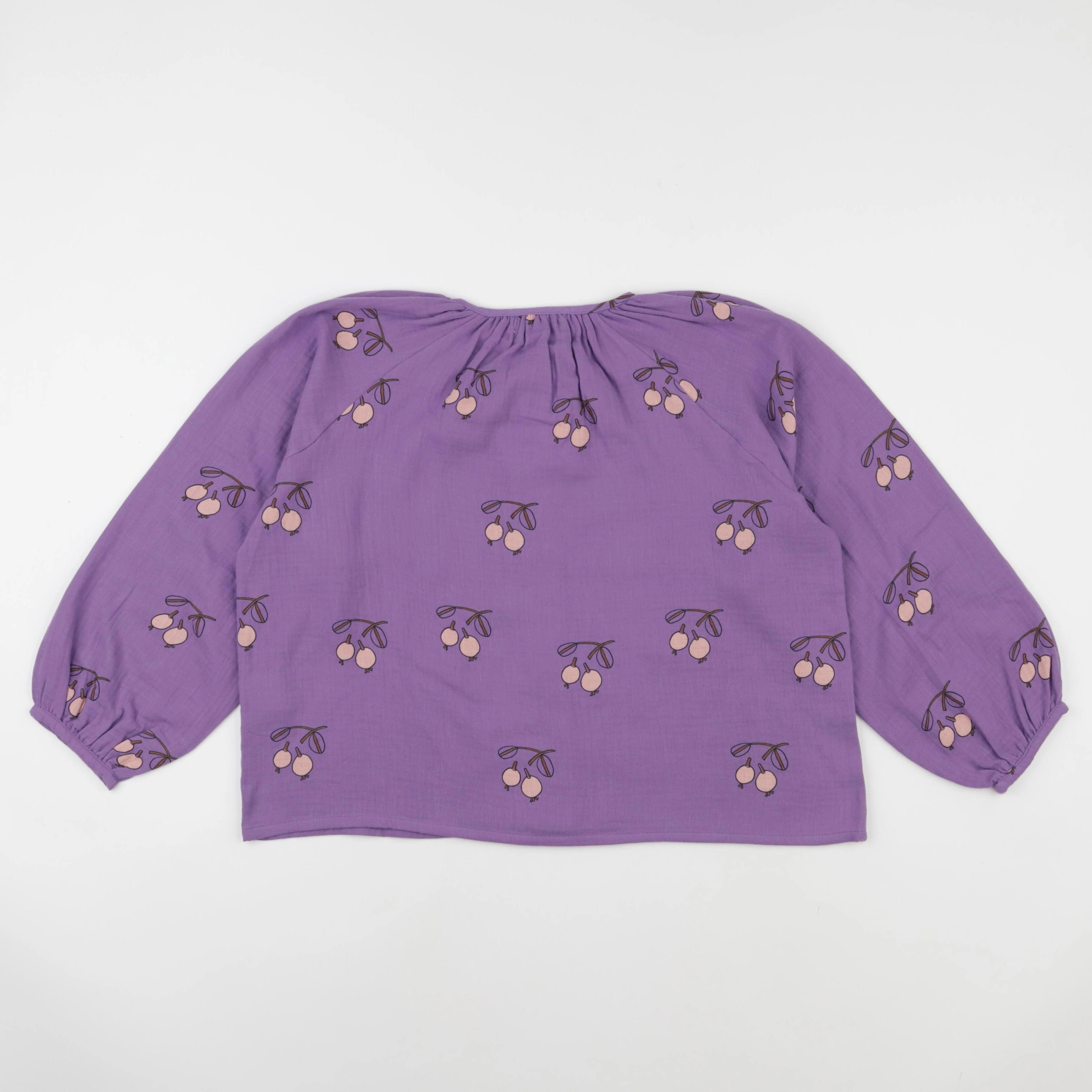 Wander & Wonder - Blouse Peasant violet - 9/10 ans