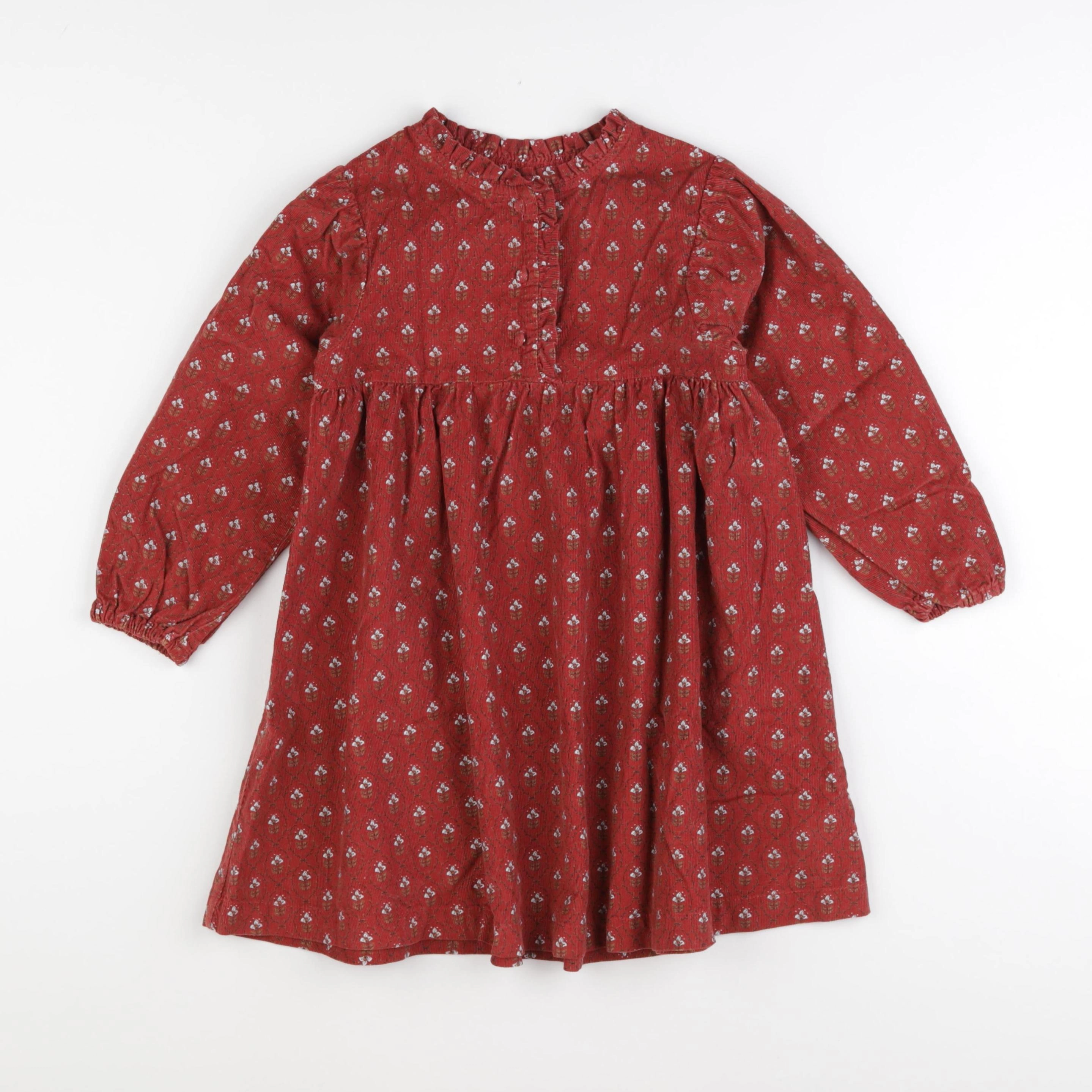 Vertbaudet - robe rouge - 6 ans