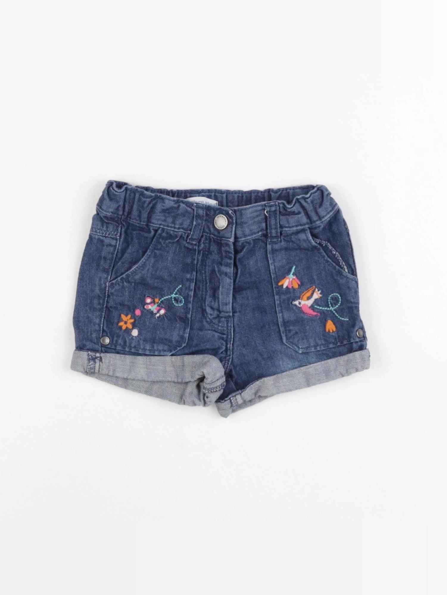 Vertbaudet - short bleu - 12 mois