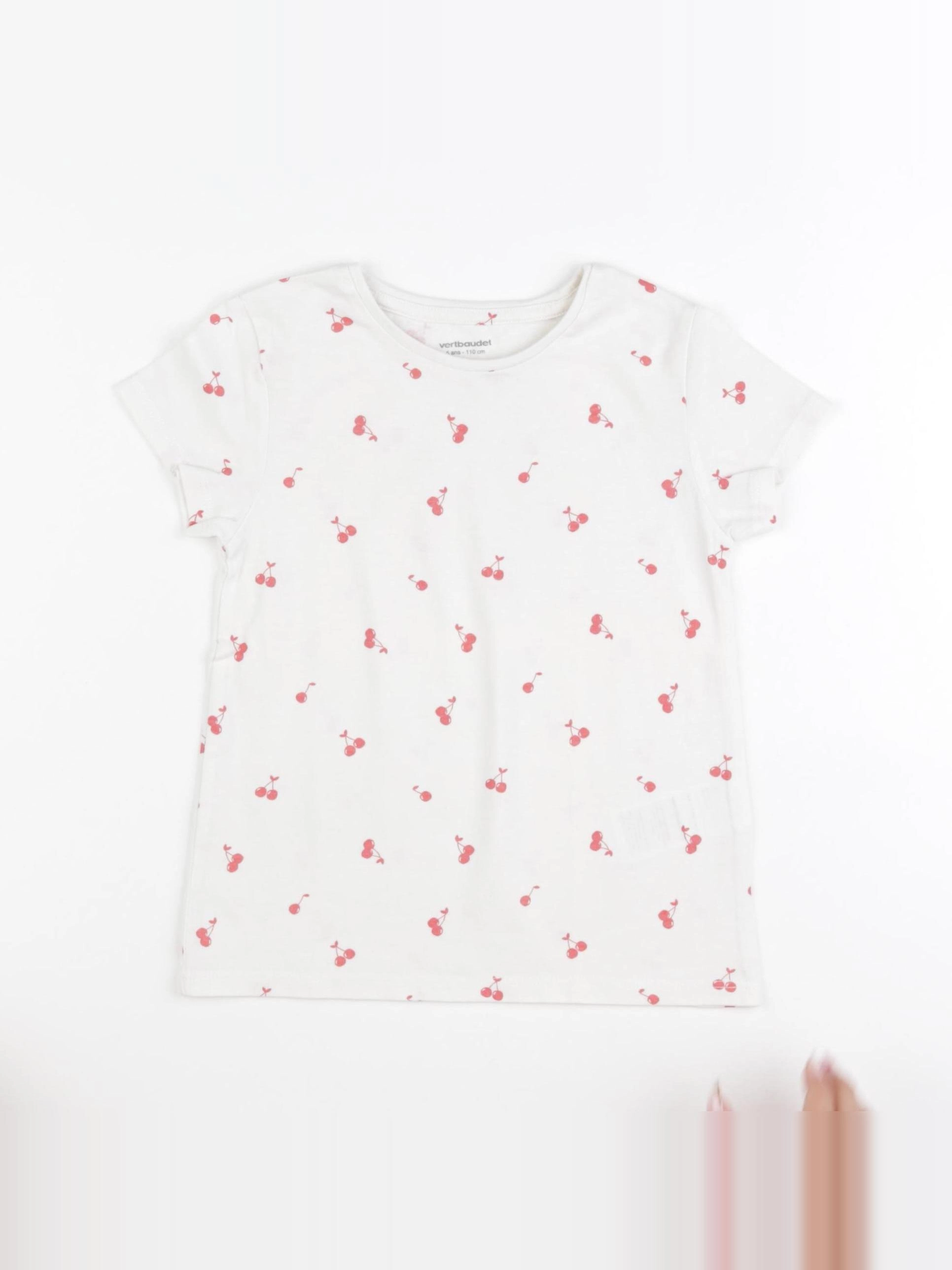 Vertbaudet - tee-shirt beige - 5 ans