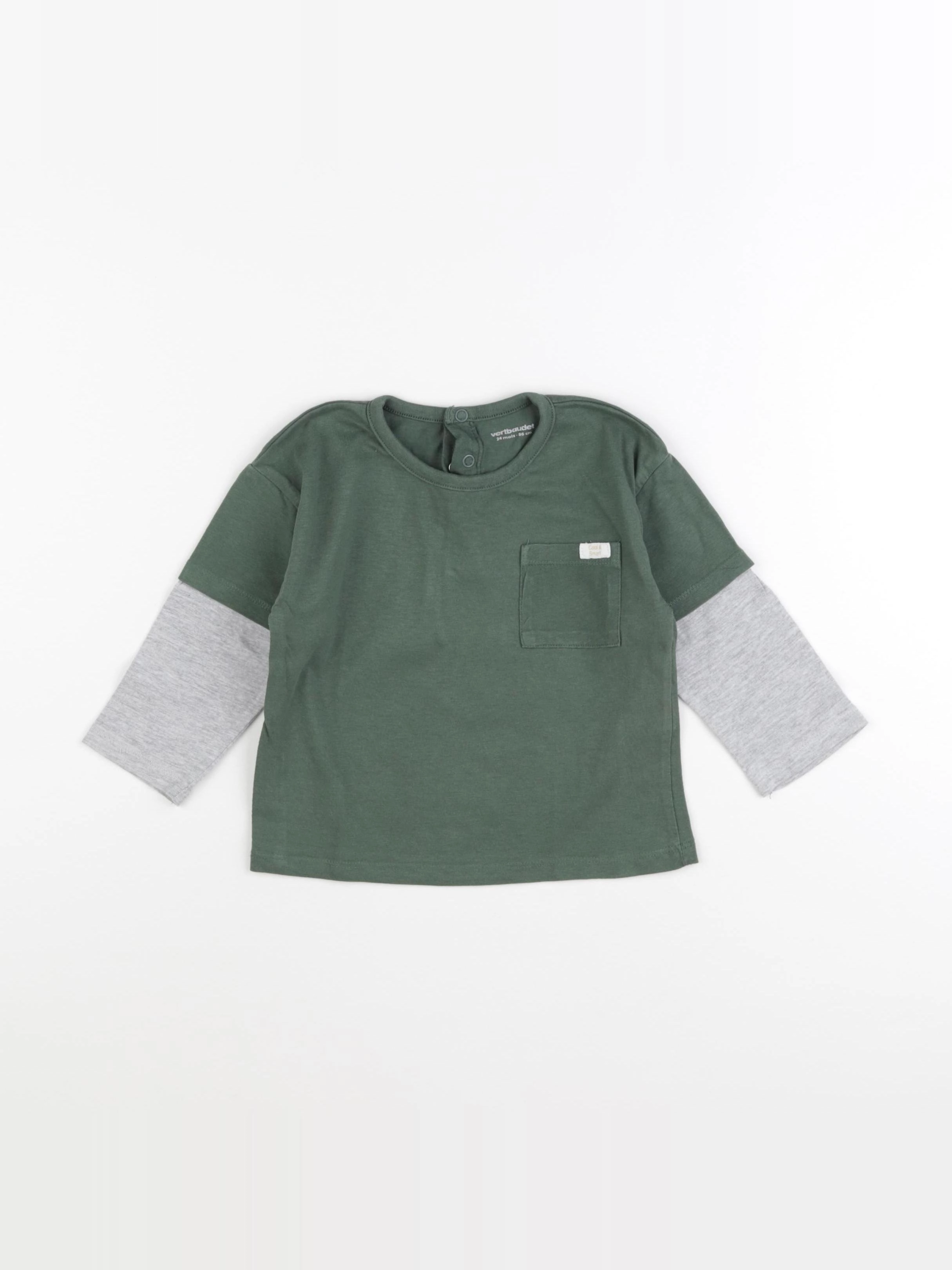 Vertbaudet - tee-shirt vert - 24 mois