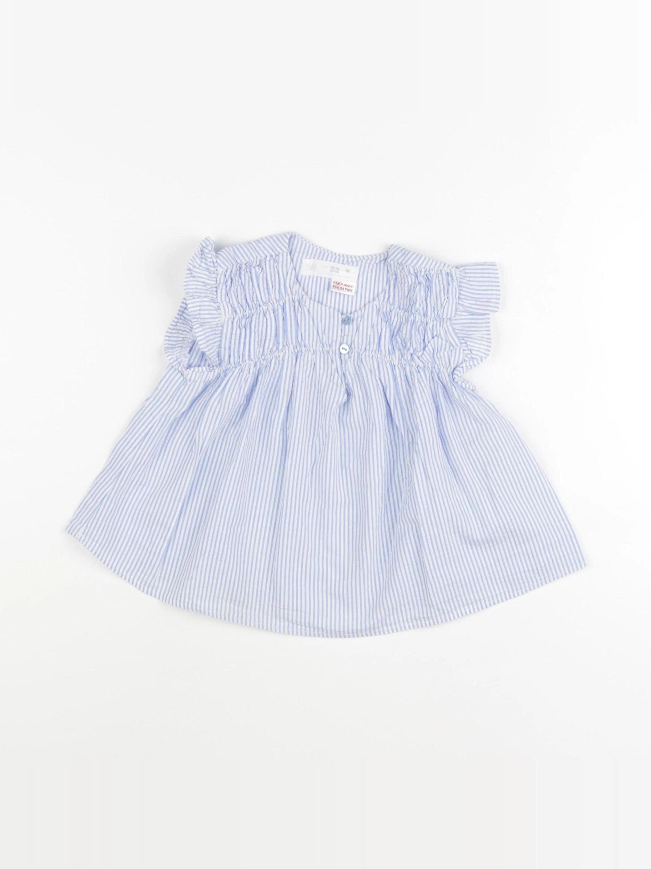 Zara - blouse bleu - 18/24 mois