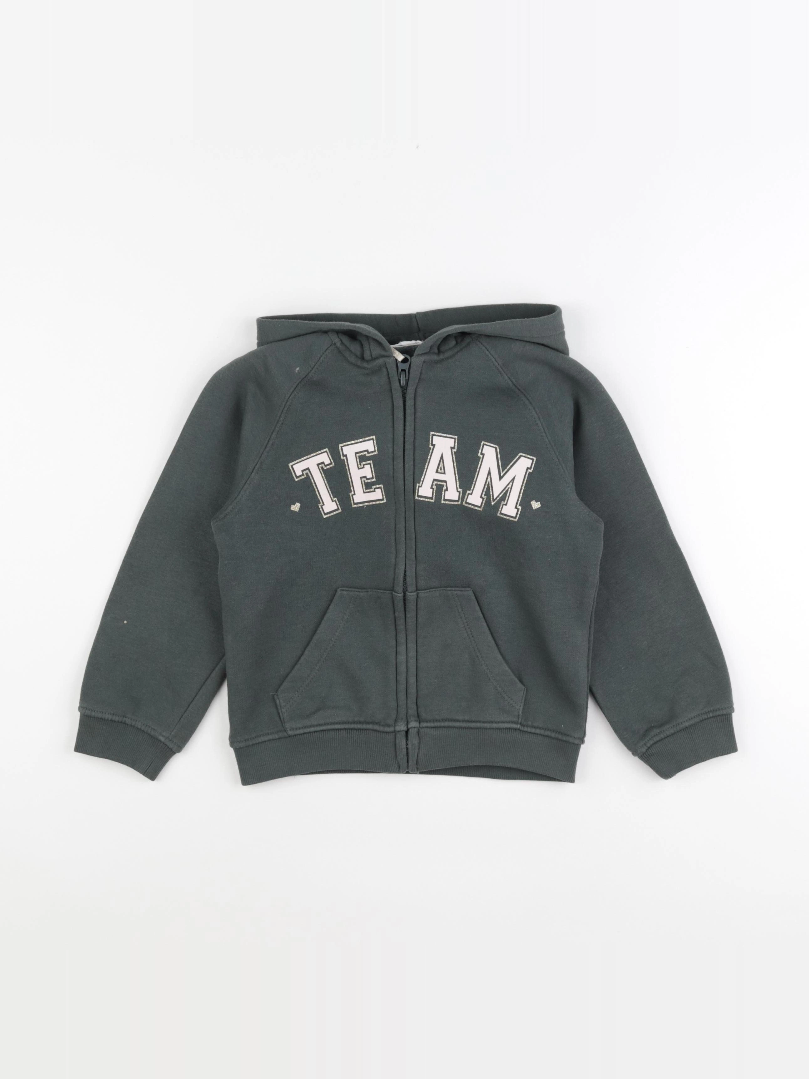 Vertbaudet - sweat vert - 6 ans