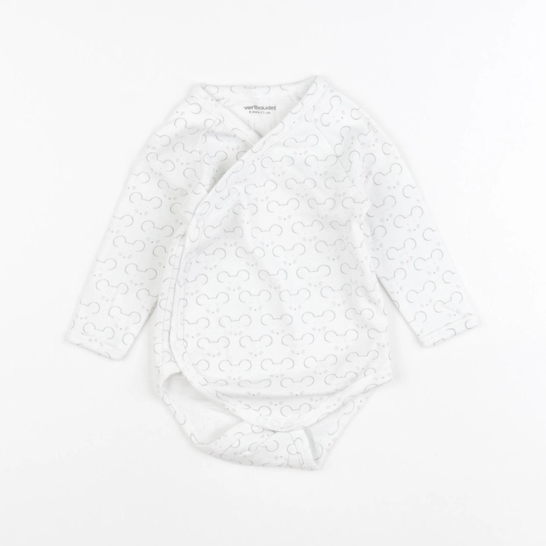 Vertbaudet - body blanc - 9 mois