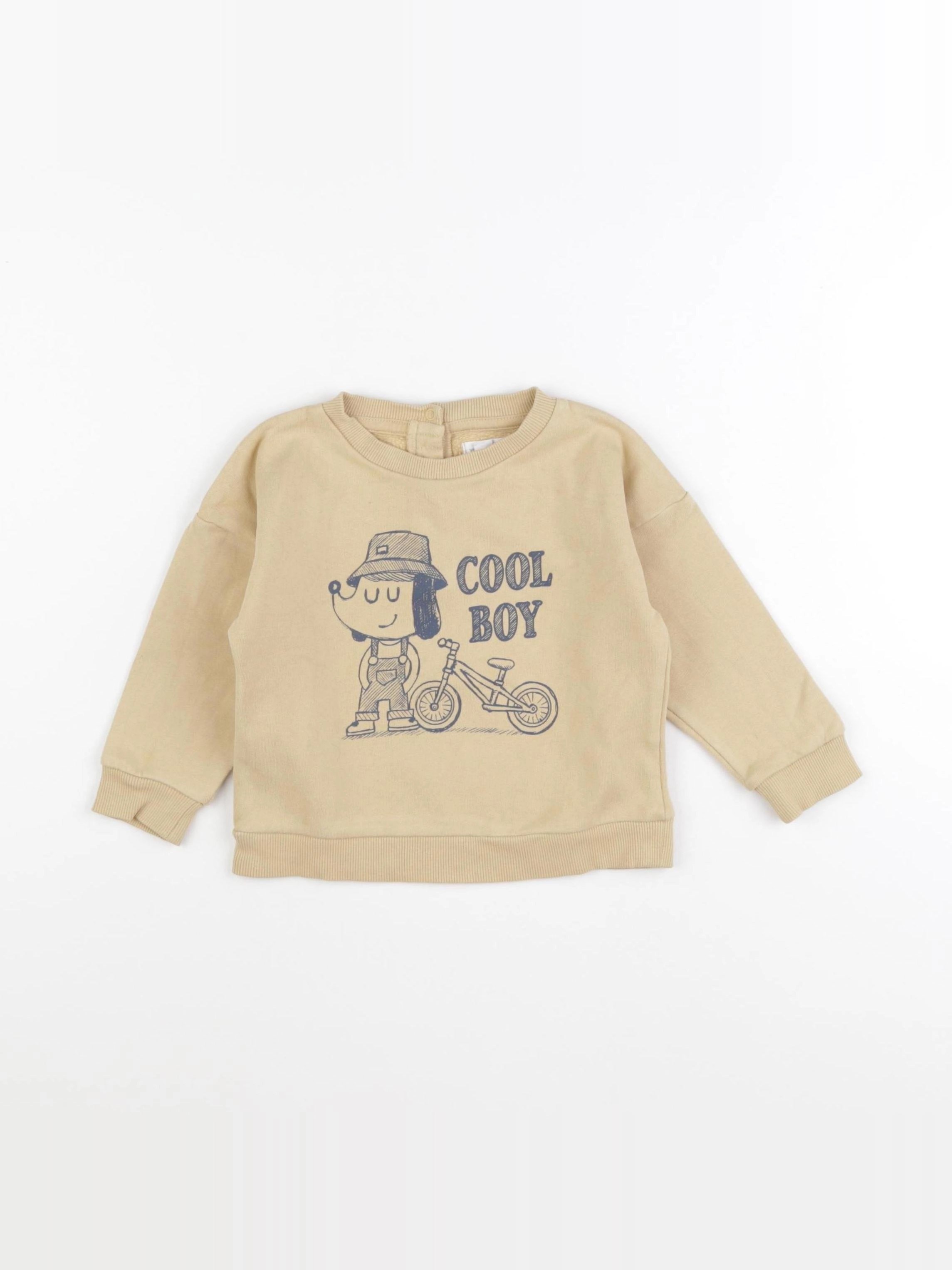 Vertbaudet - sweat jaune - 18 mois