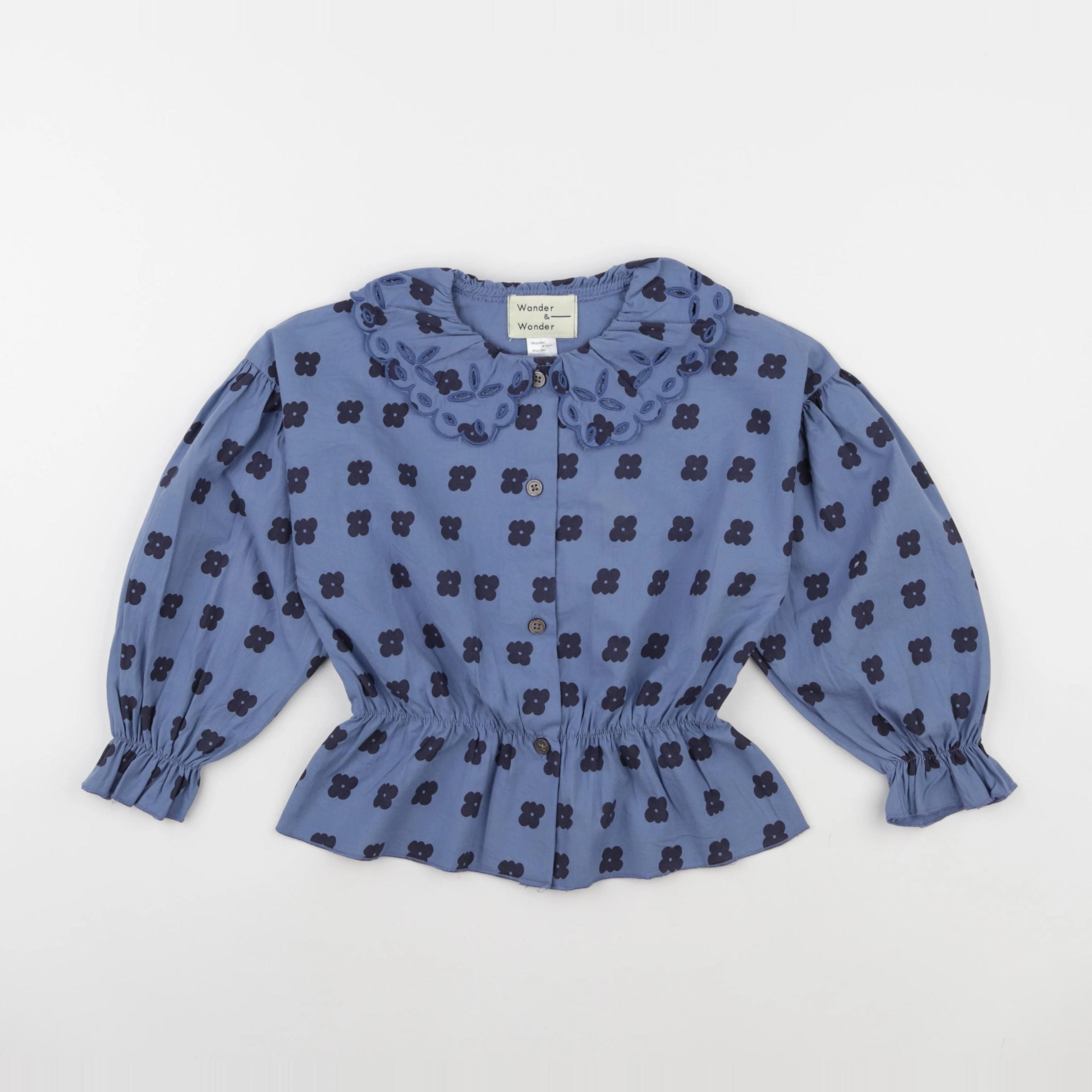 Wander & Wonder - Blouse Aila bleu - 3/4 ans