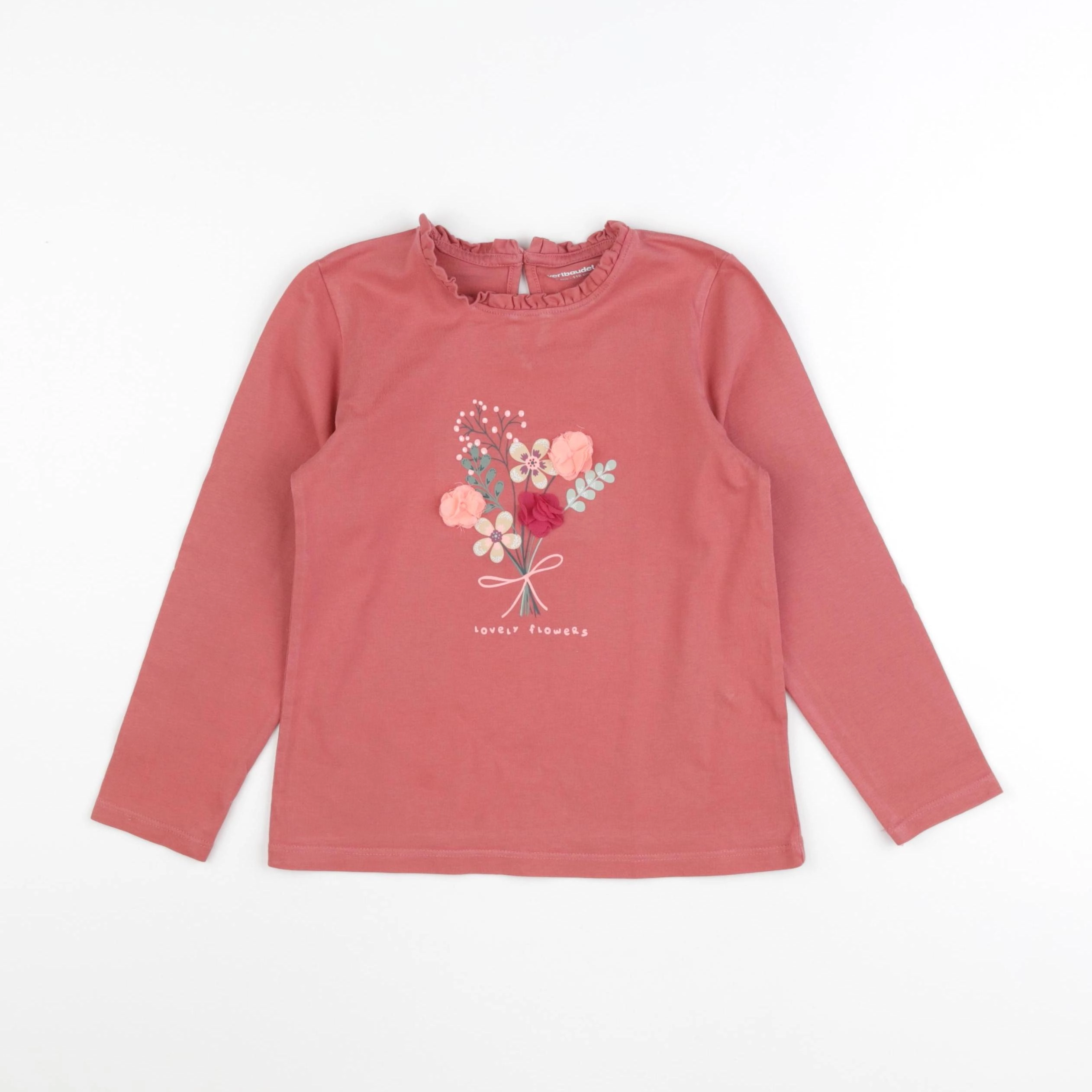 Vertbaudet - tee-shirt rose - 6 ans