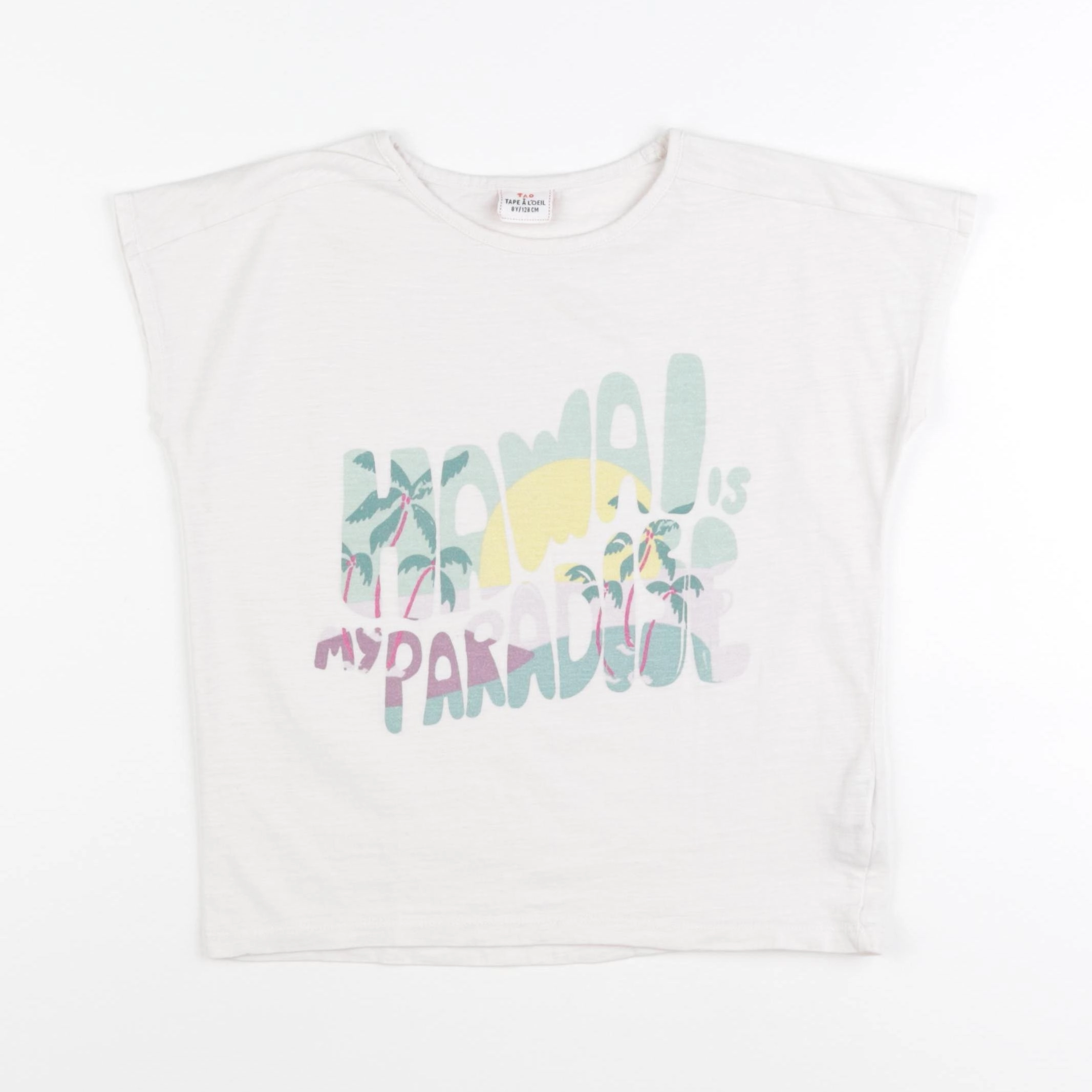Tape à l'oeil - tee-shirt blanc - 8 ans