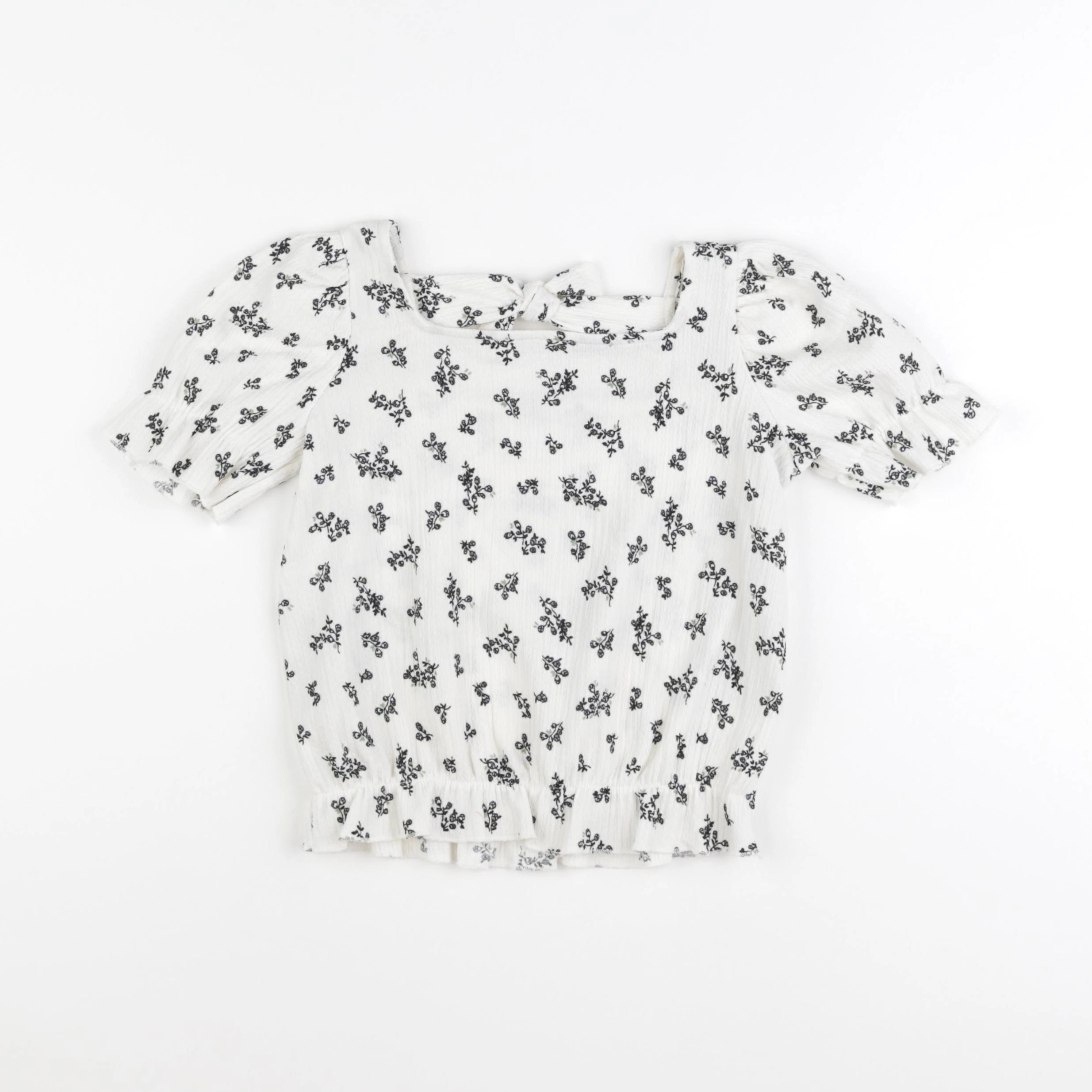 Zara - blouse blanc, noir - 8/9 ans