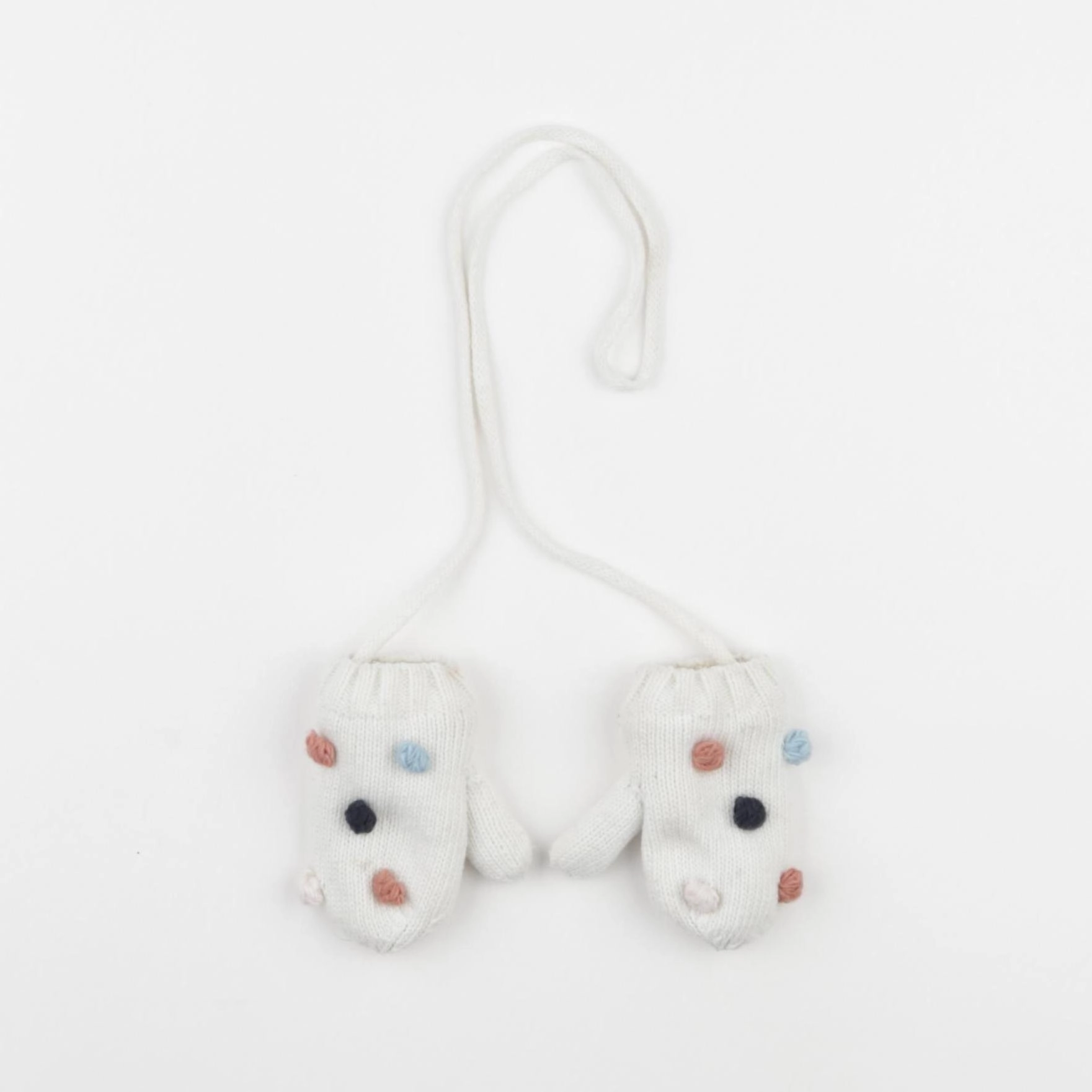 Boutchou - moufles blanc - 3/6 mois