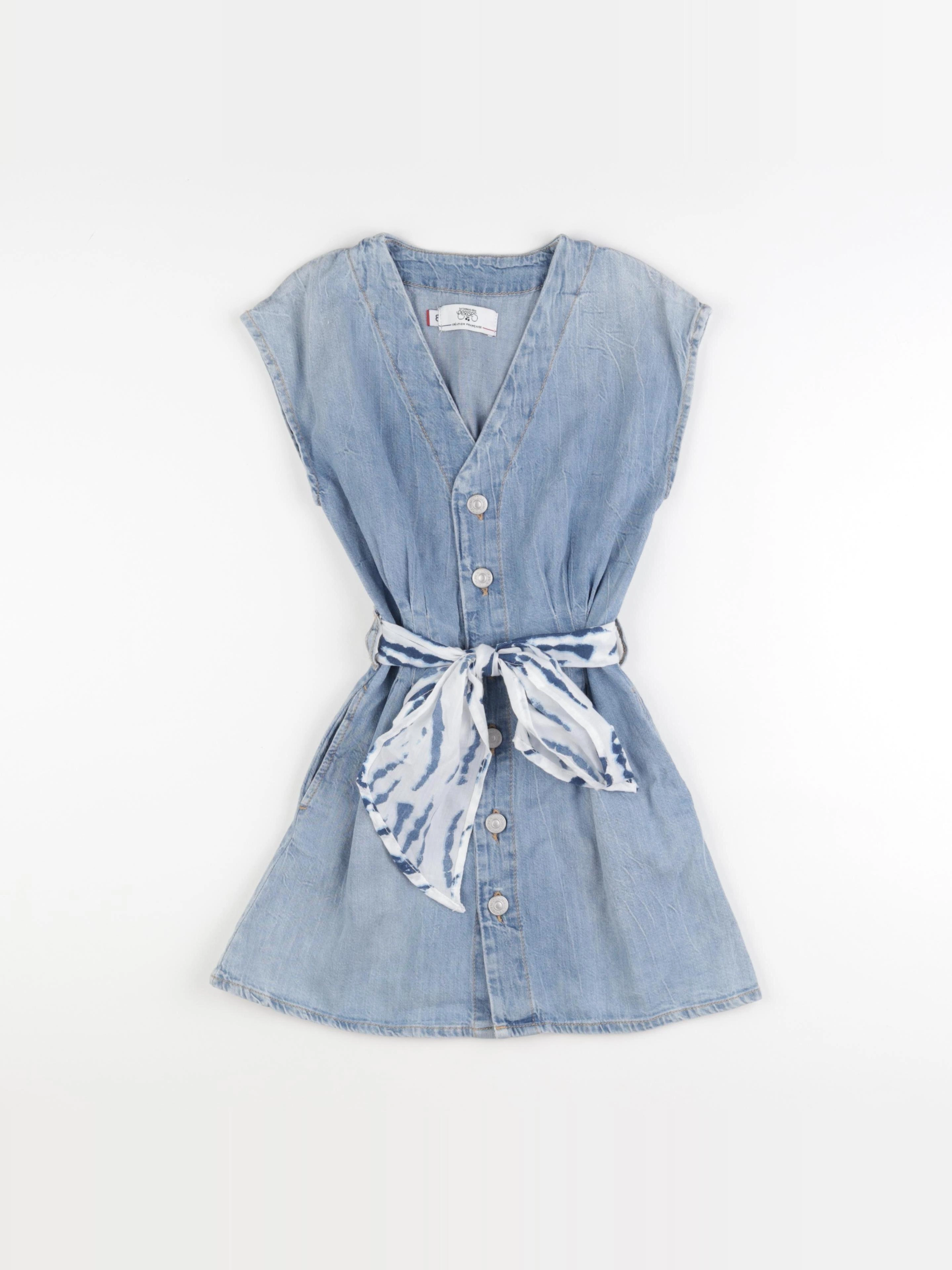 Le temps des cerises  - robe bleu - 8 ans