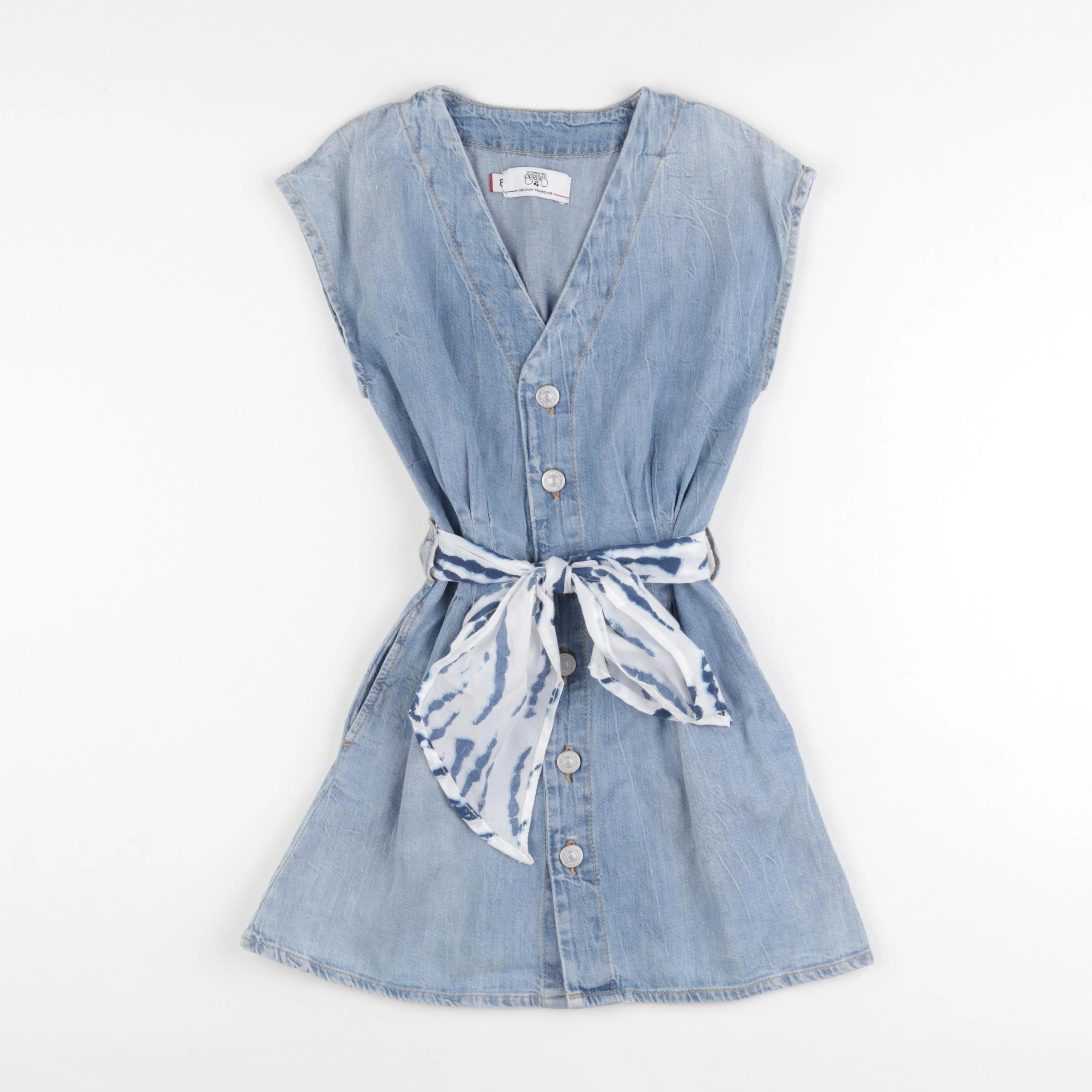 Le temps des cerises  - robe bleu - 8 ans