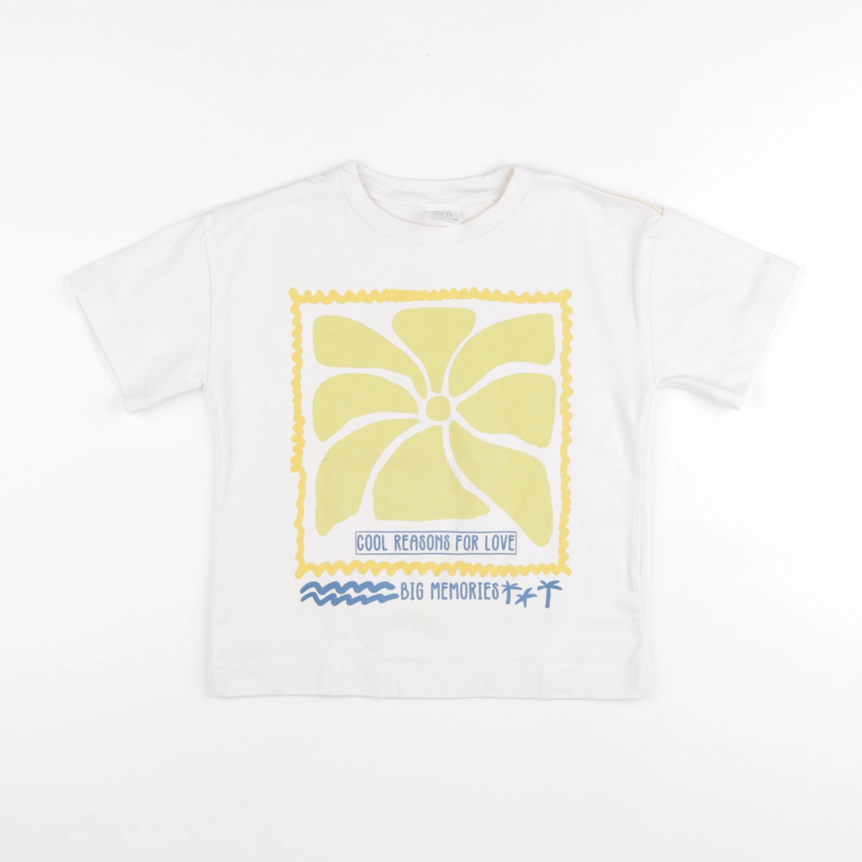 Zara - tee-shirt blanc - 8/9 ans