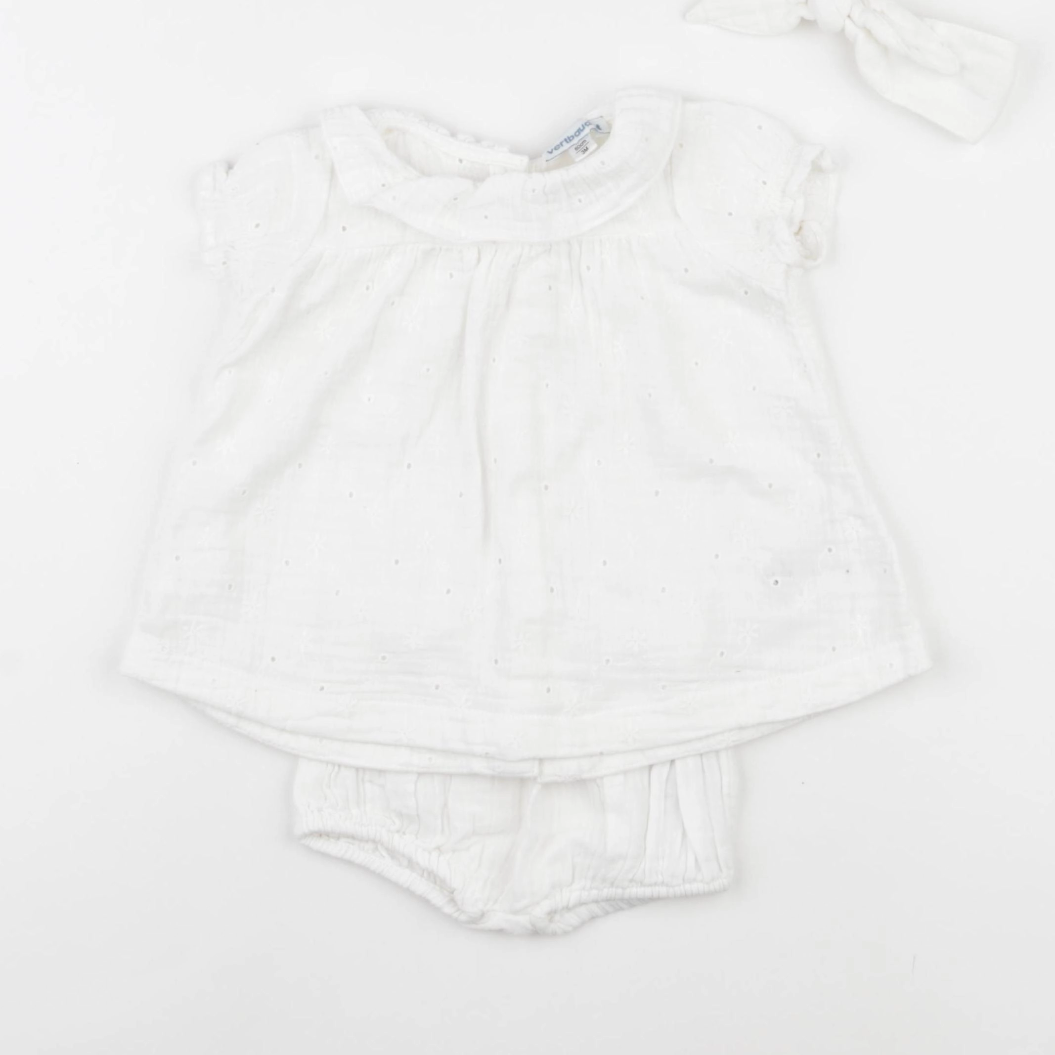Vertbaudet - robe blanc - 3 mois
