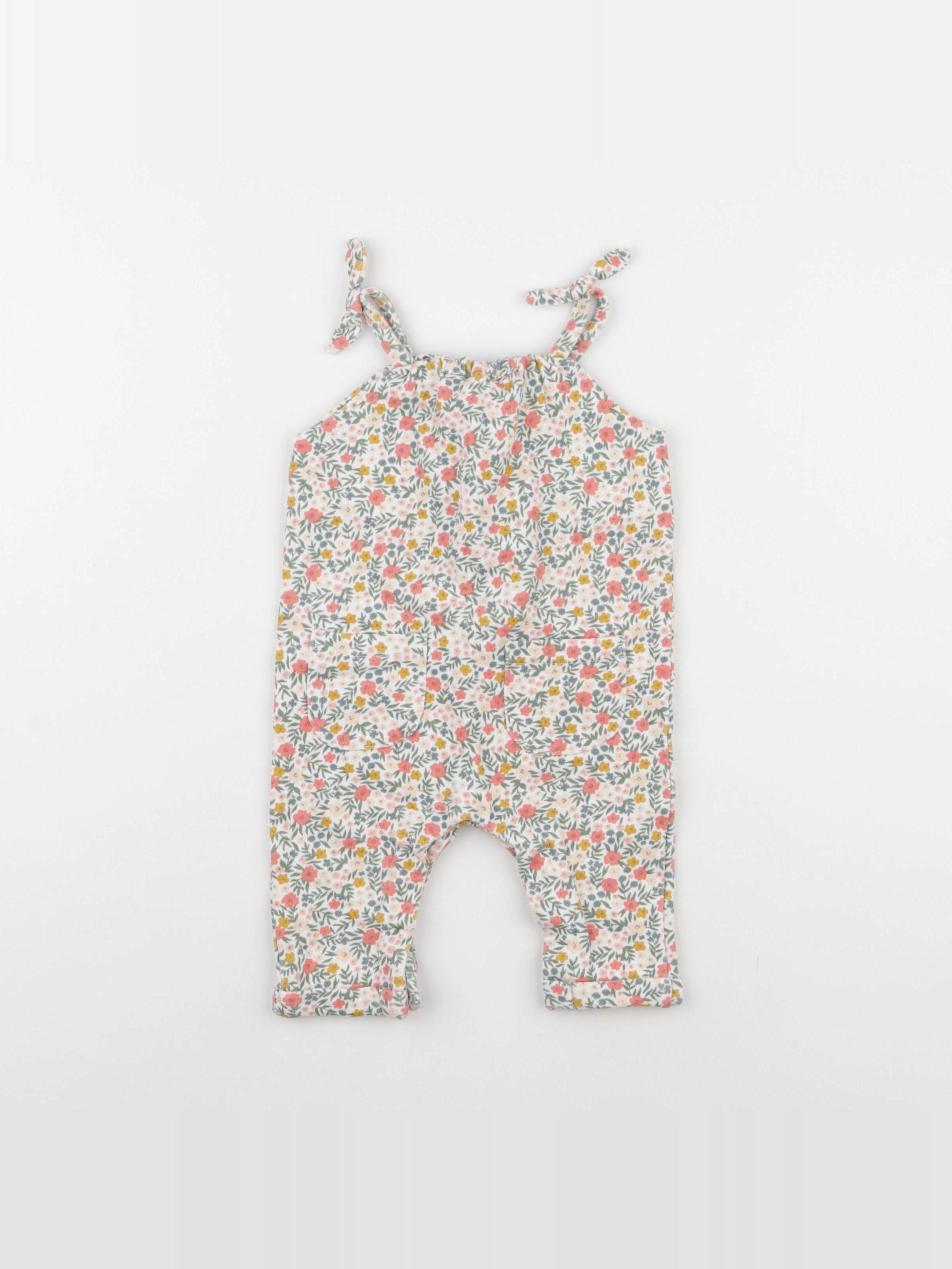 Vertbaudet - salopette multicolore - 6 mois