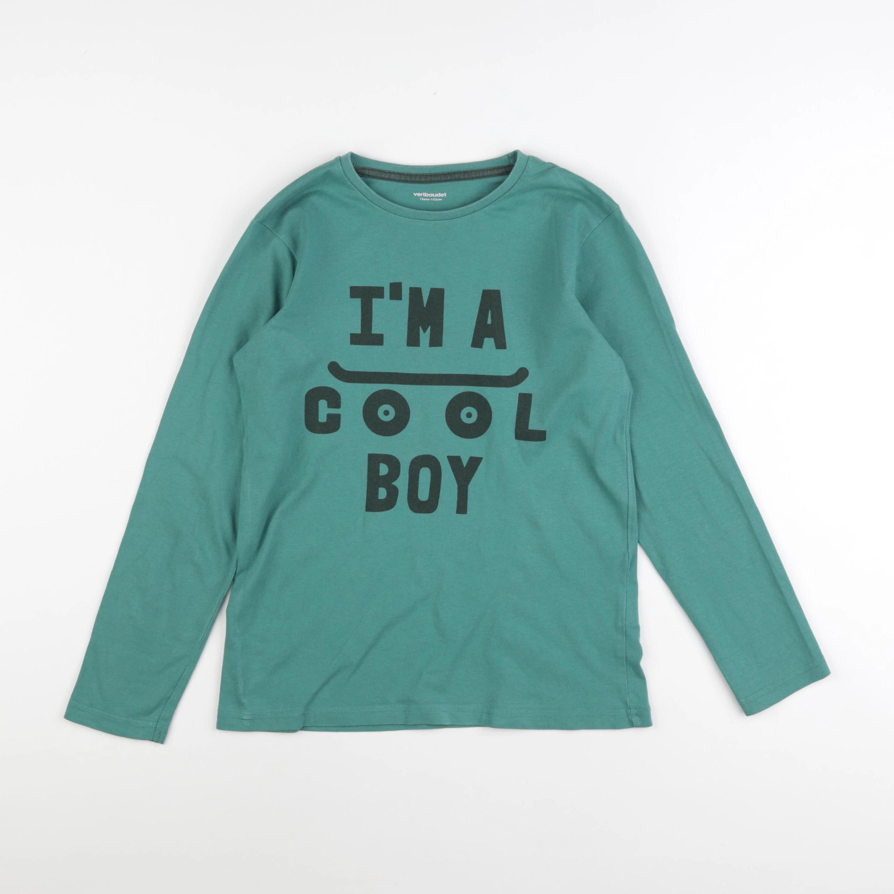 Vertbaudet - tee-shirt vert - 12 ans