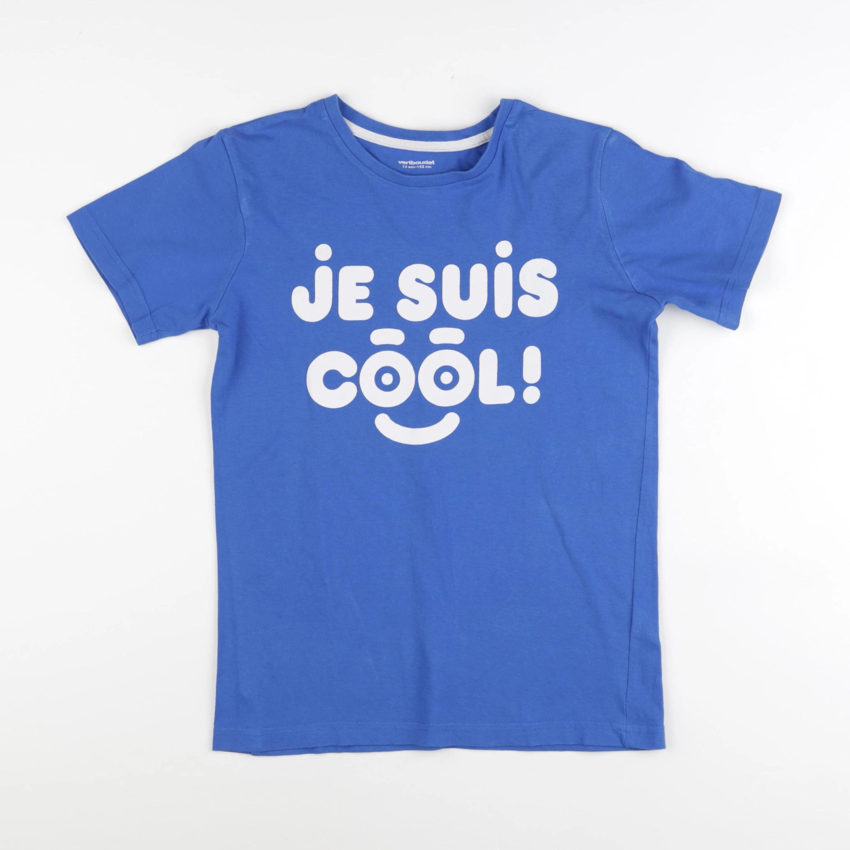 Vertbaudet - tee-shirt bleu - 12 ans