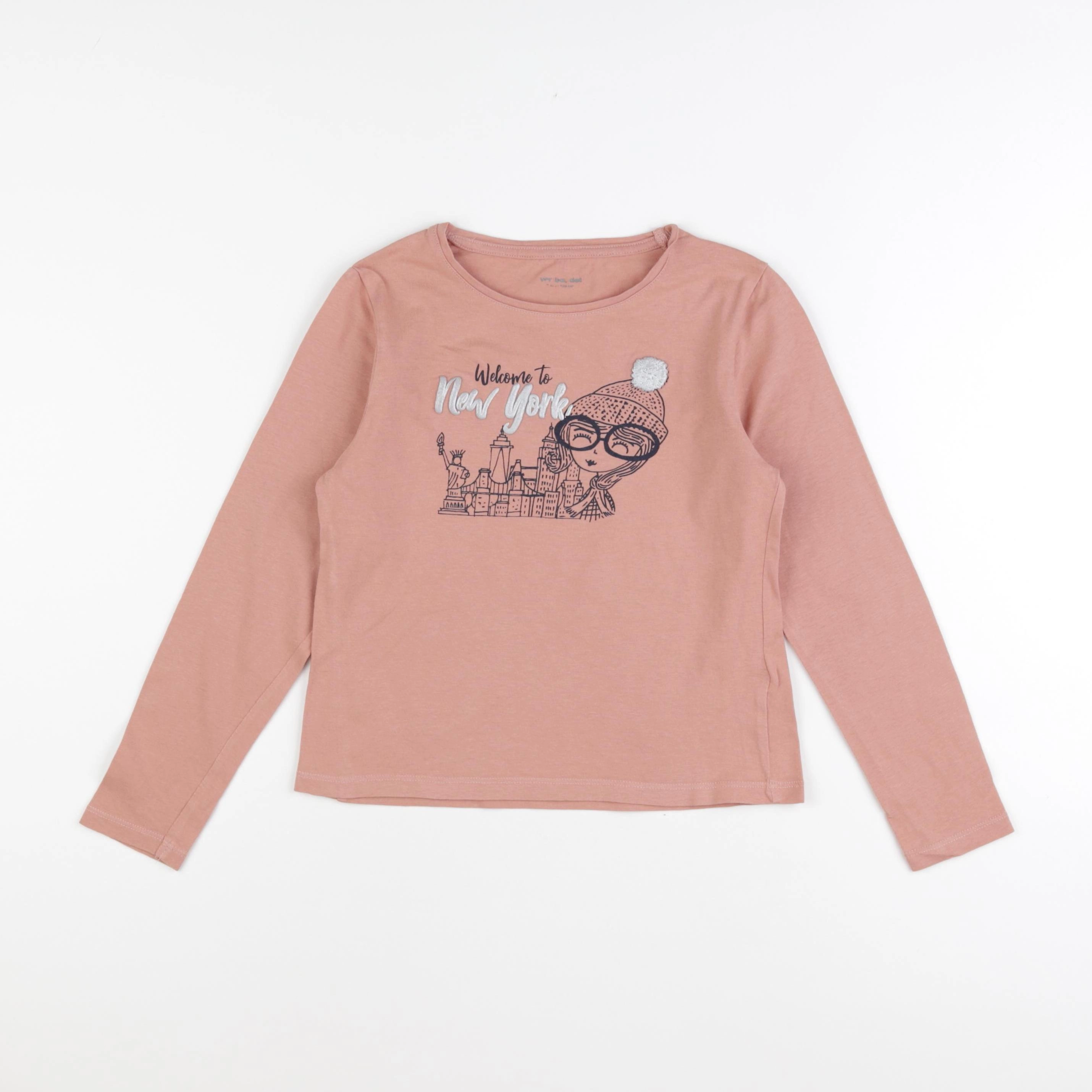 Vertbaudet - tee-shirt rose - 8 ans