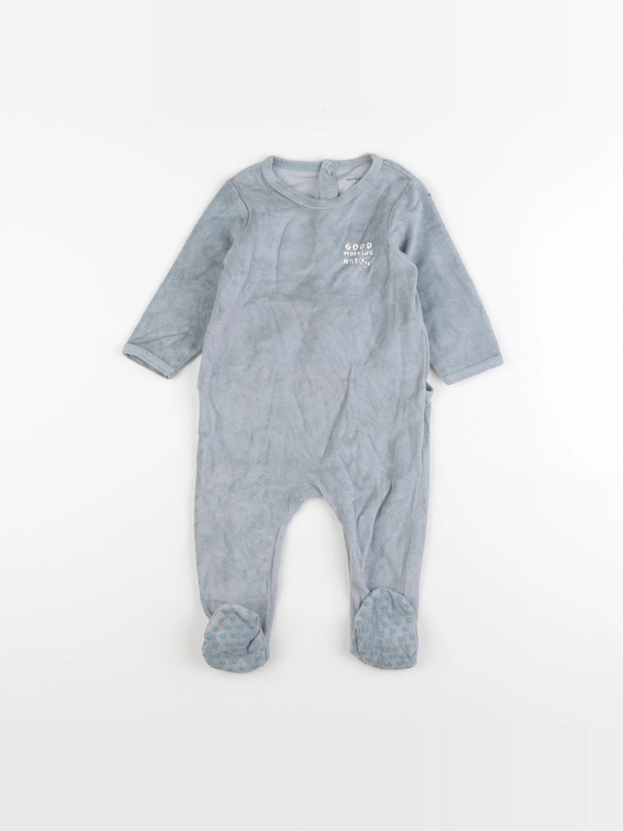 Vertbaudet - pyjama velours vert - 12 mois