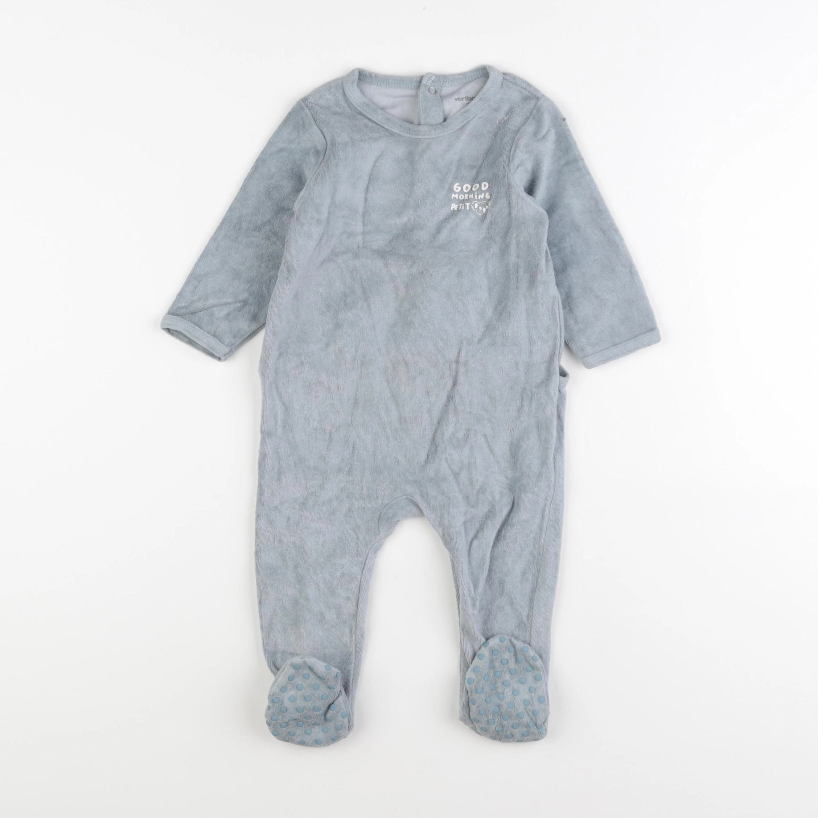 Vertbaudet - pyjama velours vert - 12 mois
