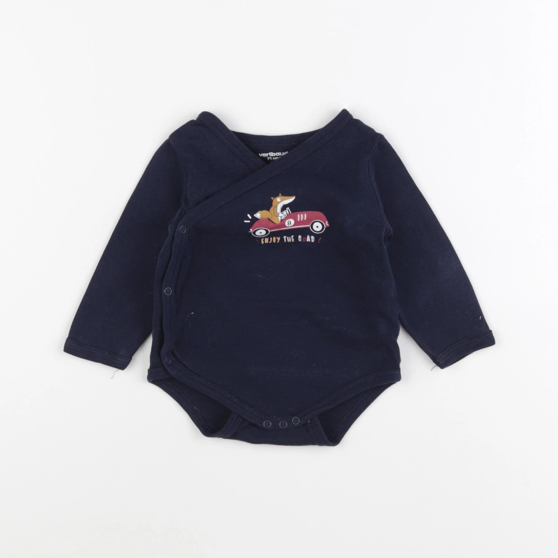 Vertbaudet - body bleu - 9 mois