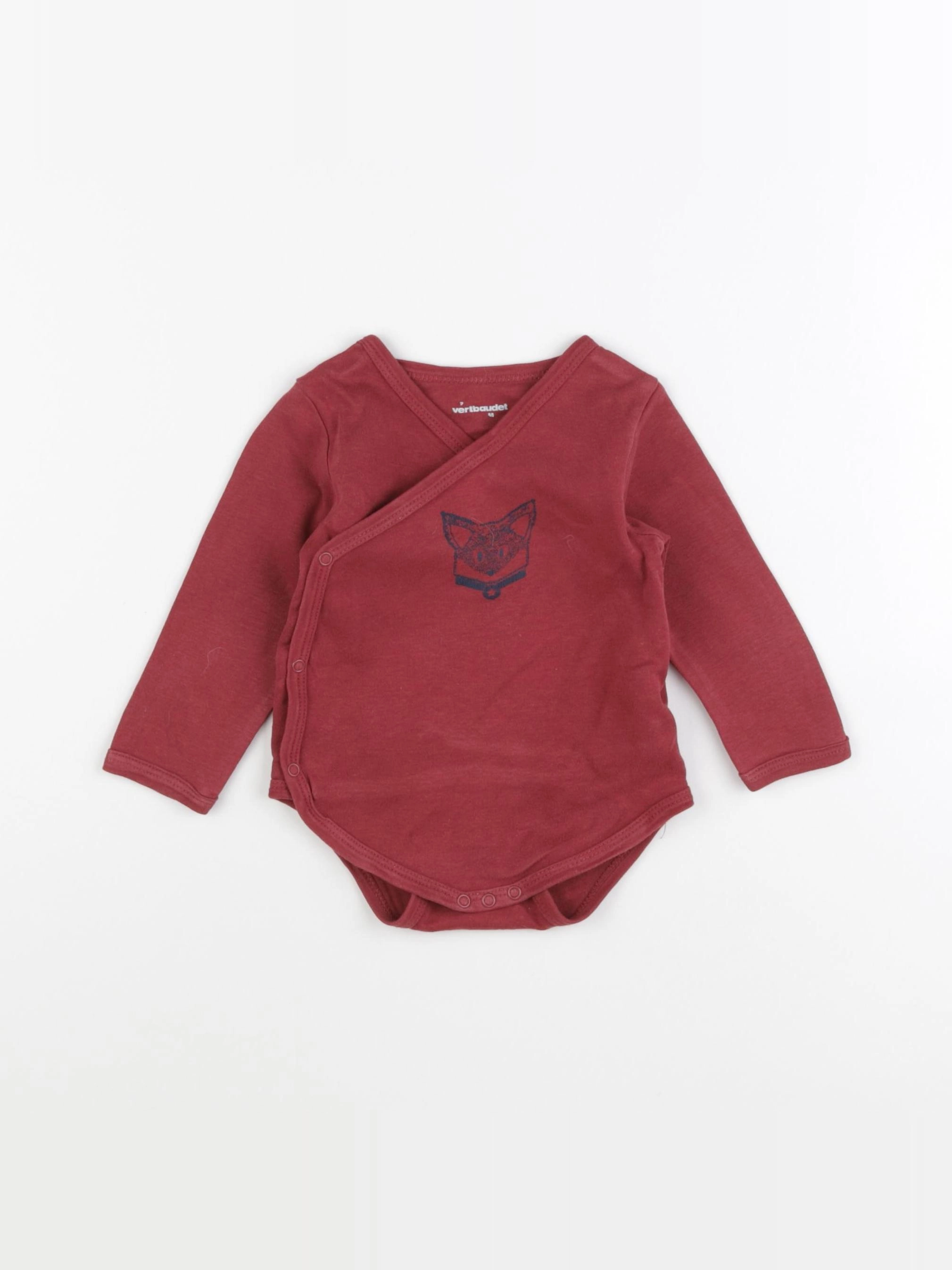 Vertbaudet - body rouge - 9 mois