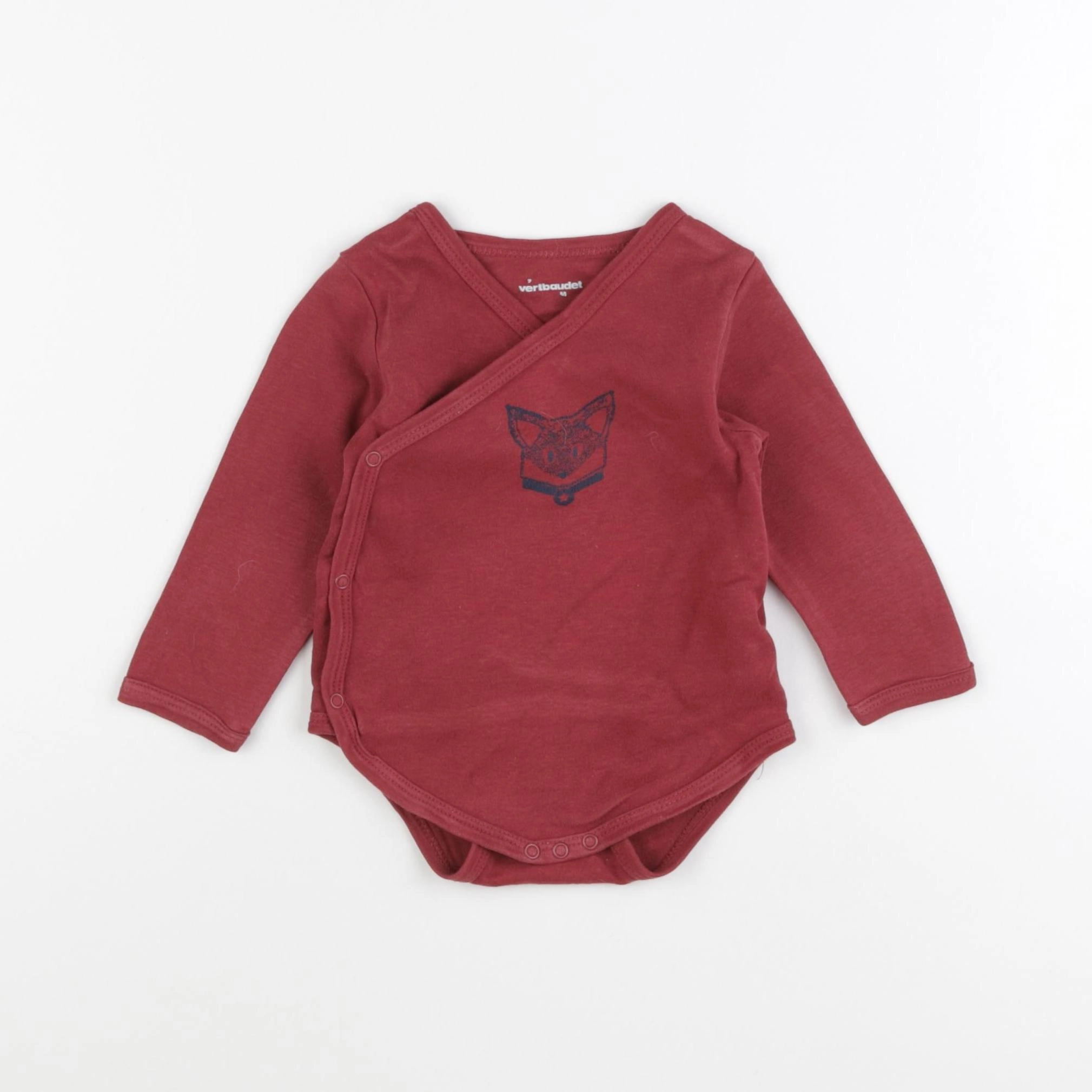 Vertbaudet - body rouge - 9 mois