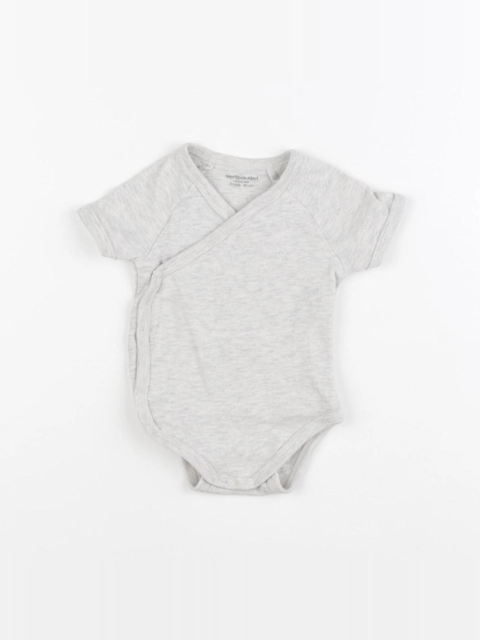 Vertbaudet - body gris - 3 mois