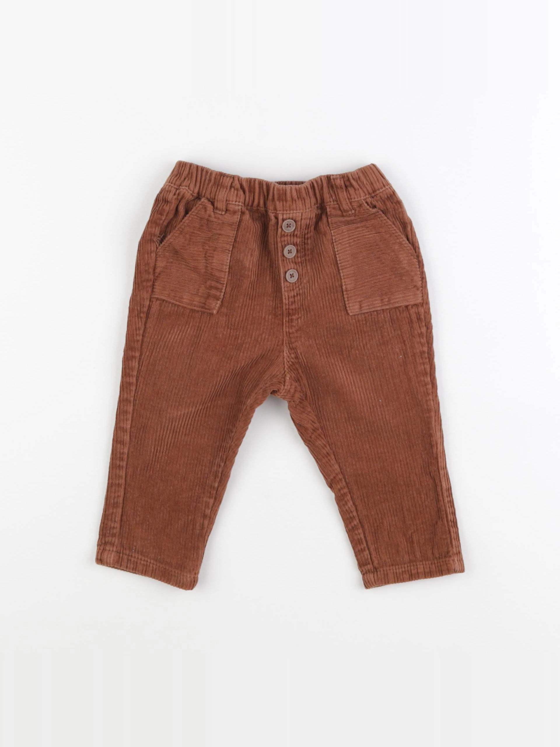 Vertbaudet - pantalon marron - 12 mois
